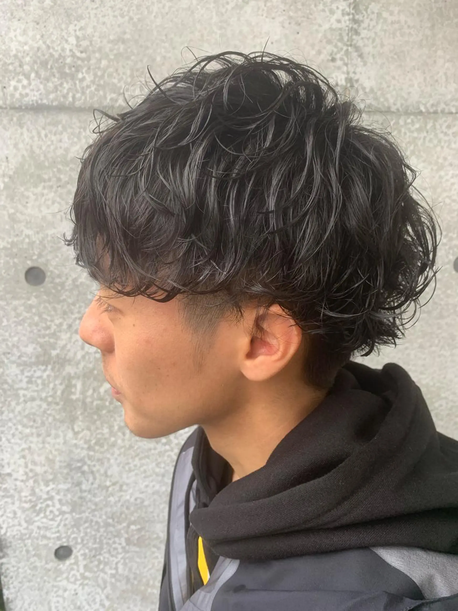 ショート パーマ メンズ メンズパーマフェード シモジタカヒロのヘアスタイル