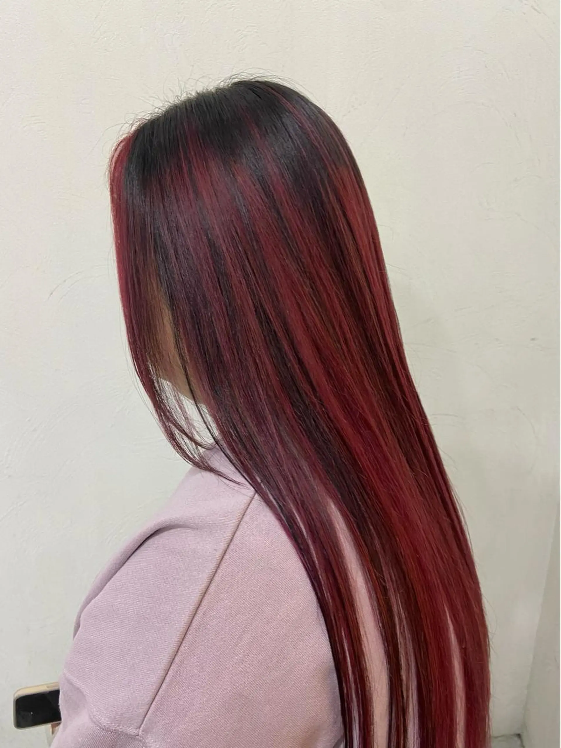 ロング ミストバング レイヤーカット 【今だけブリーチ 限定価格💕】すみのヘアスタイル