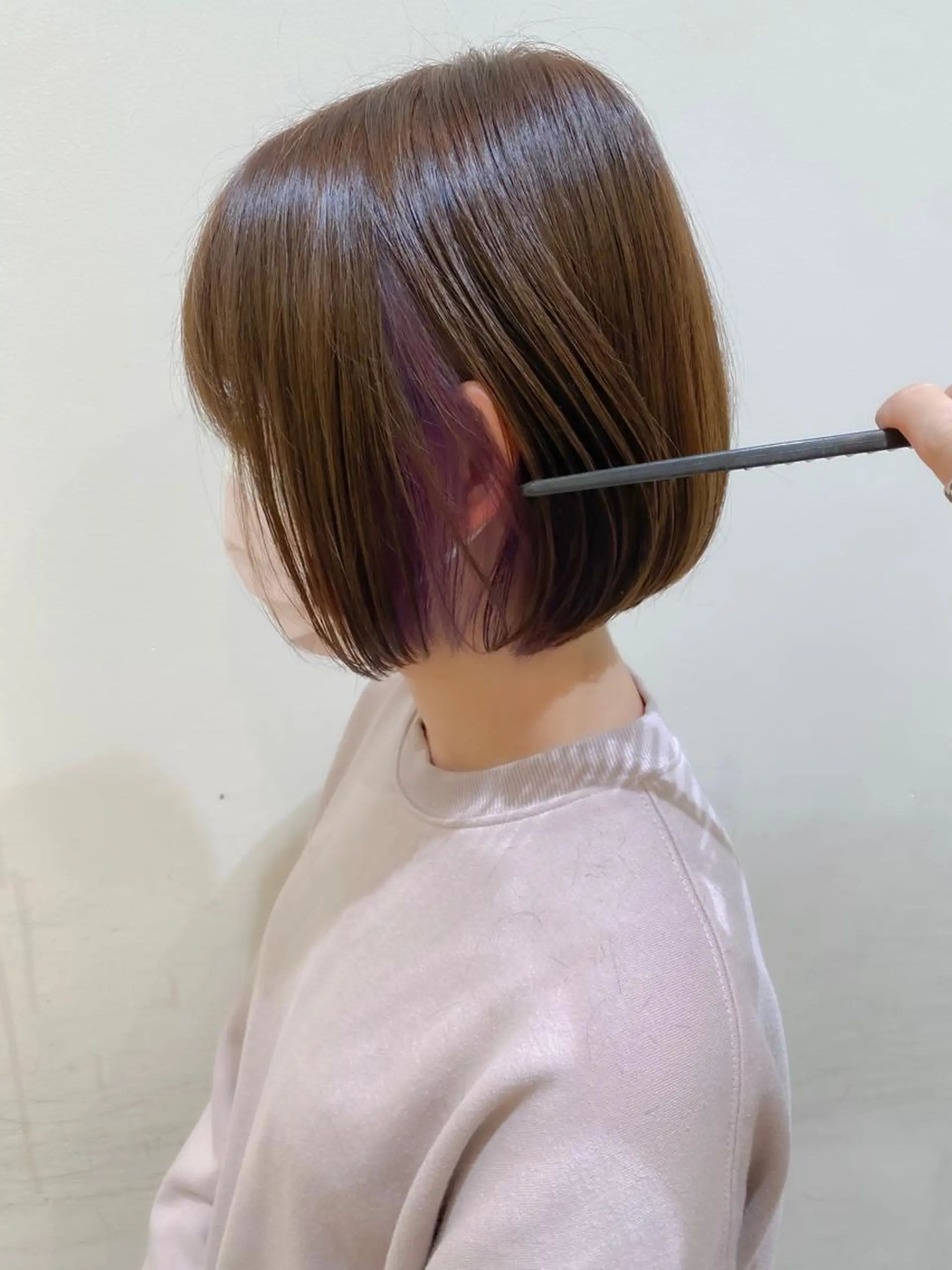 ショート カット ヘアカラー トリートメント ボブ韓国風レイヤー 錦糸町/畠中ケントのヘアスタイル