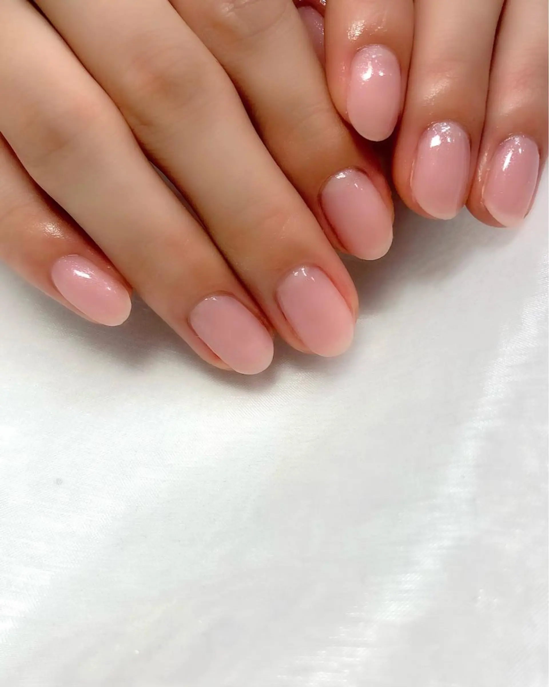 ネイル ピンク ピンクベージュ 梅津 郁美のネイルデザイン