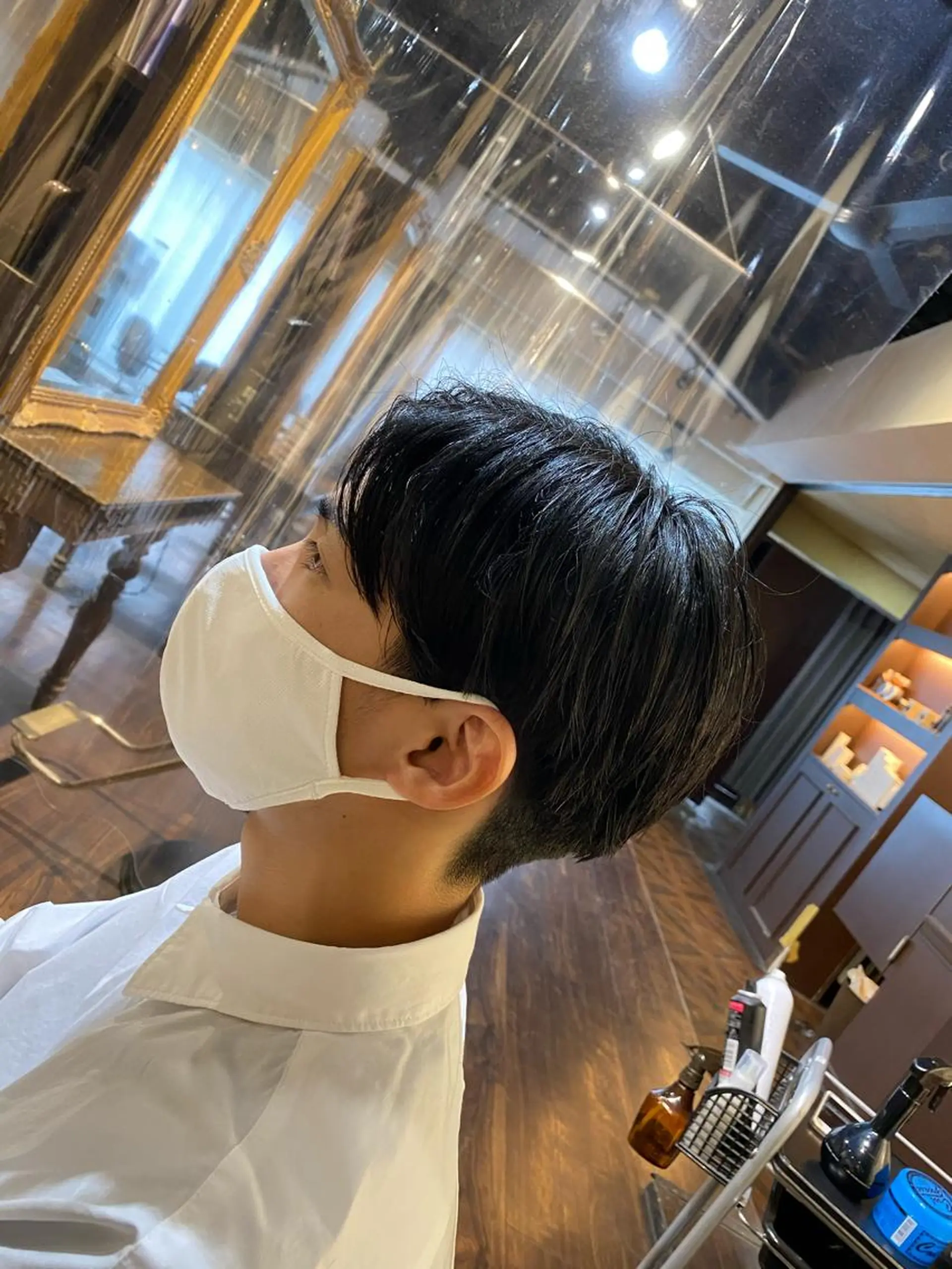 メンズ センターパート カット パーマ メンズサロンANDY 御堂筋なんば店所属・大阪メンズヘアのプロ 高橋 直希のヘアスタイル