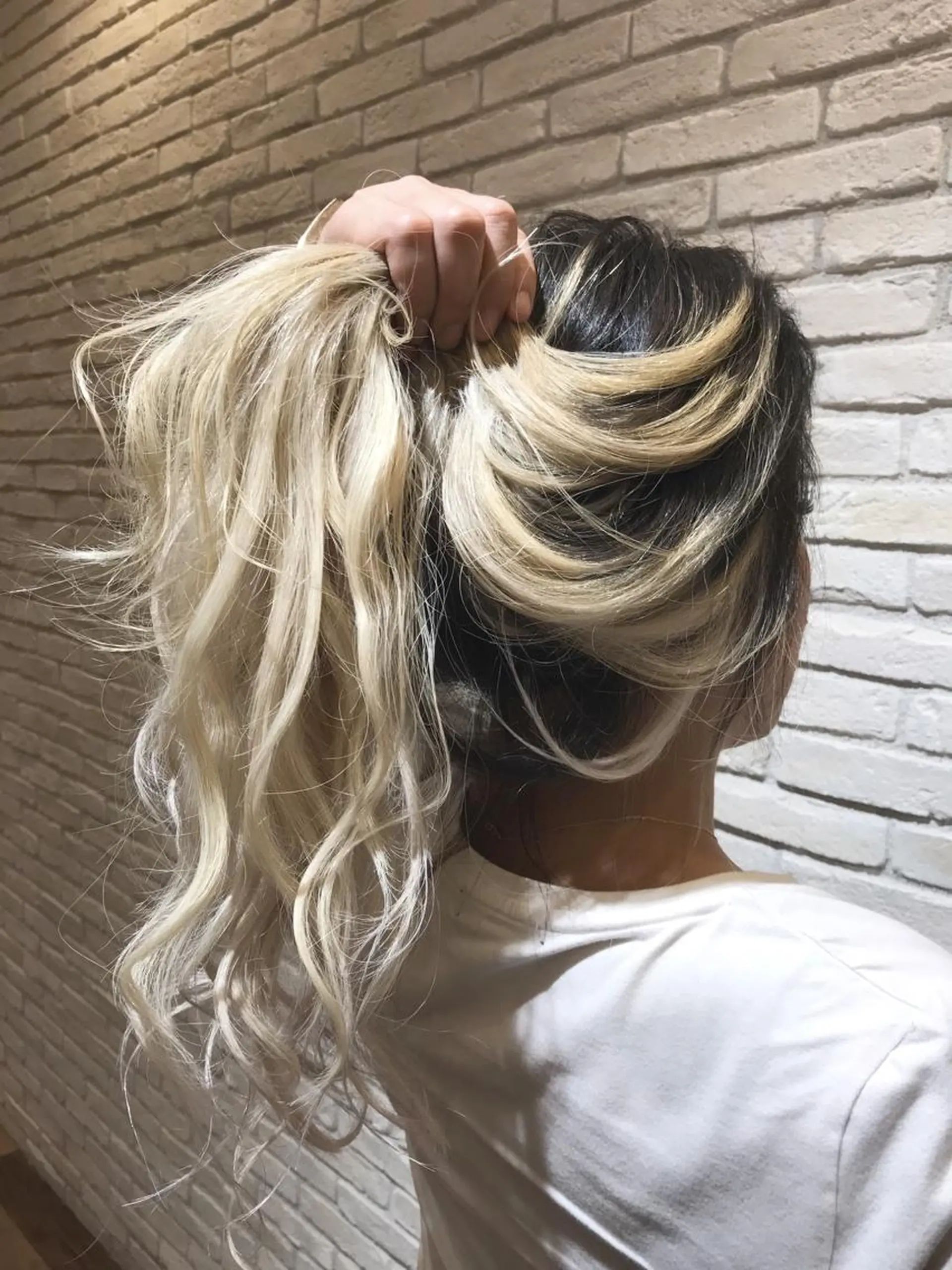 ロング カラー シールエクステ⭐️ オオミタクヤのヘアスタイル