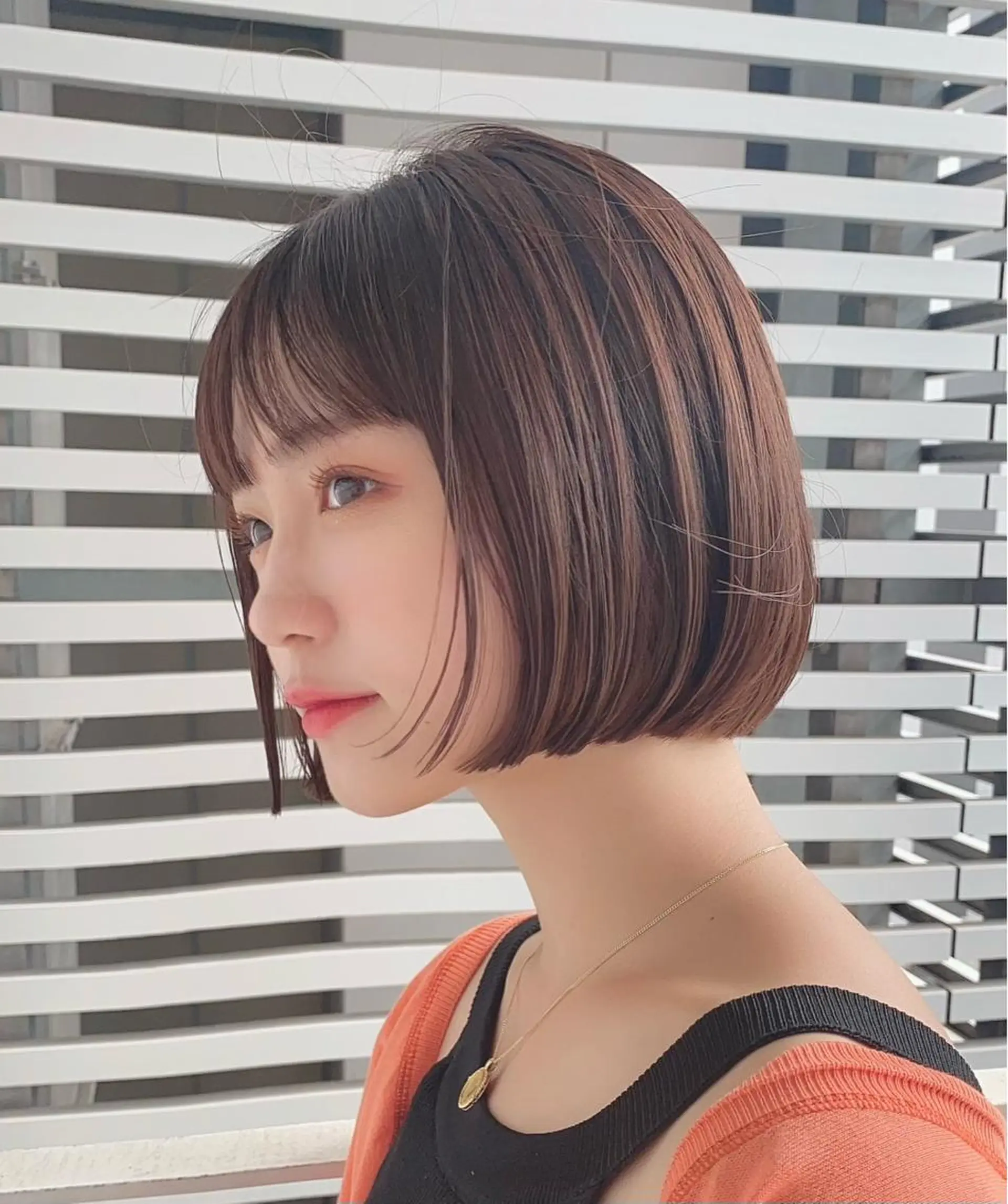 ミディアム カラー ボブ 🩵美艶髪×透明感 カラー×質感再生💚のヘアスタイル