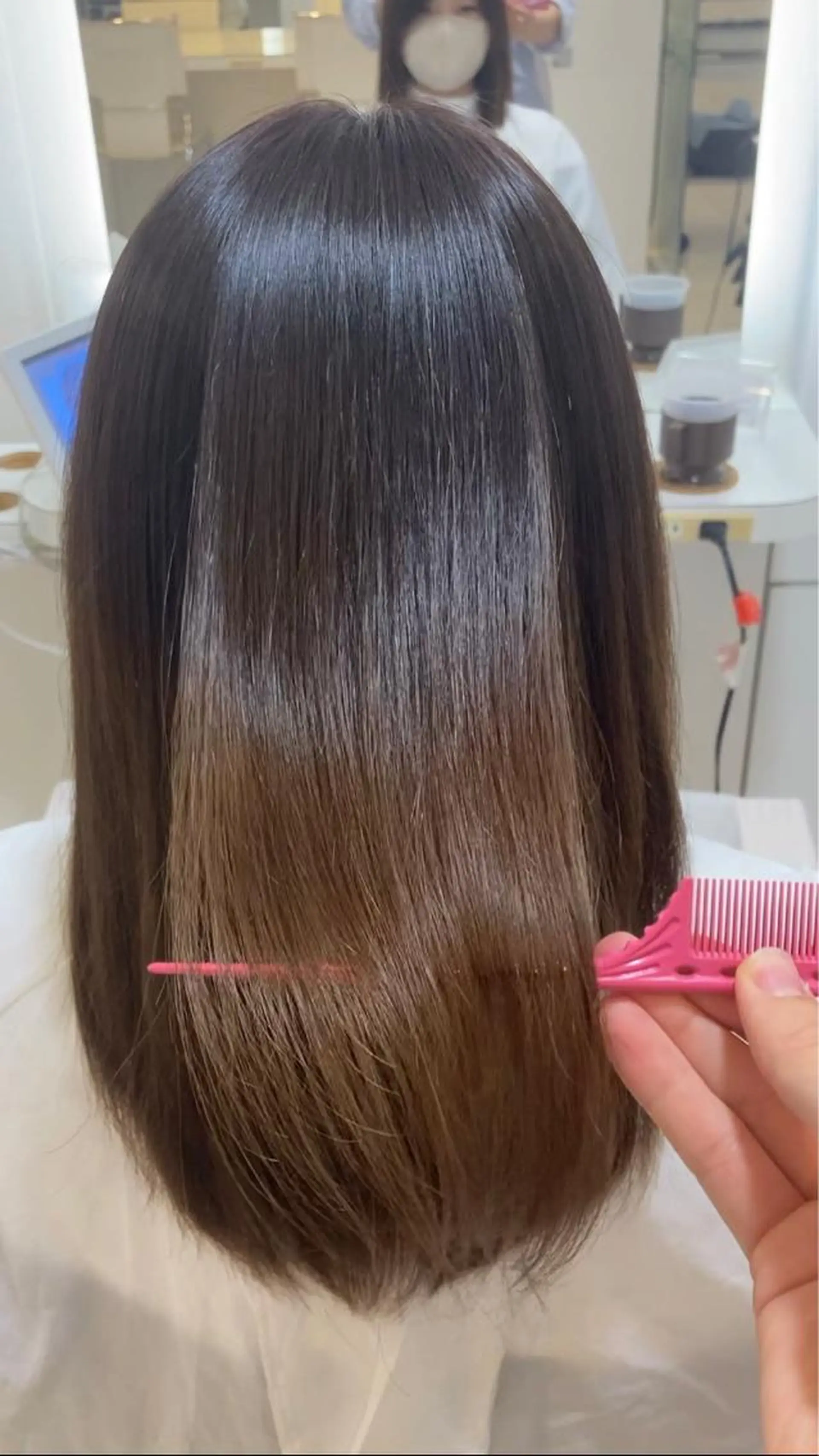 セミロング 髪質改善 トリートメント トリートメント ヘアー・クロマチックノート所属・杣澤 詩乃のヘアスタイル