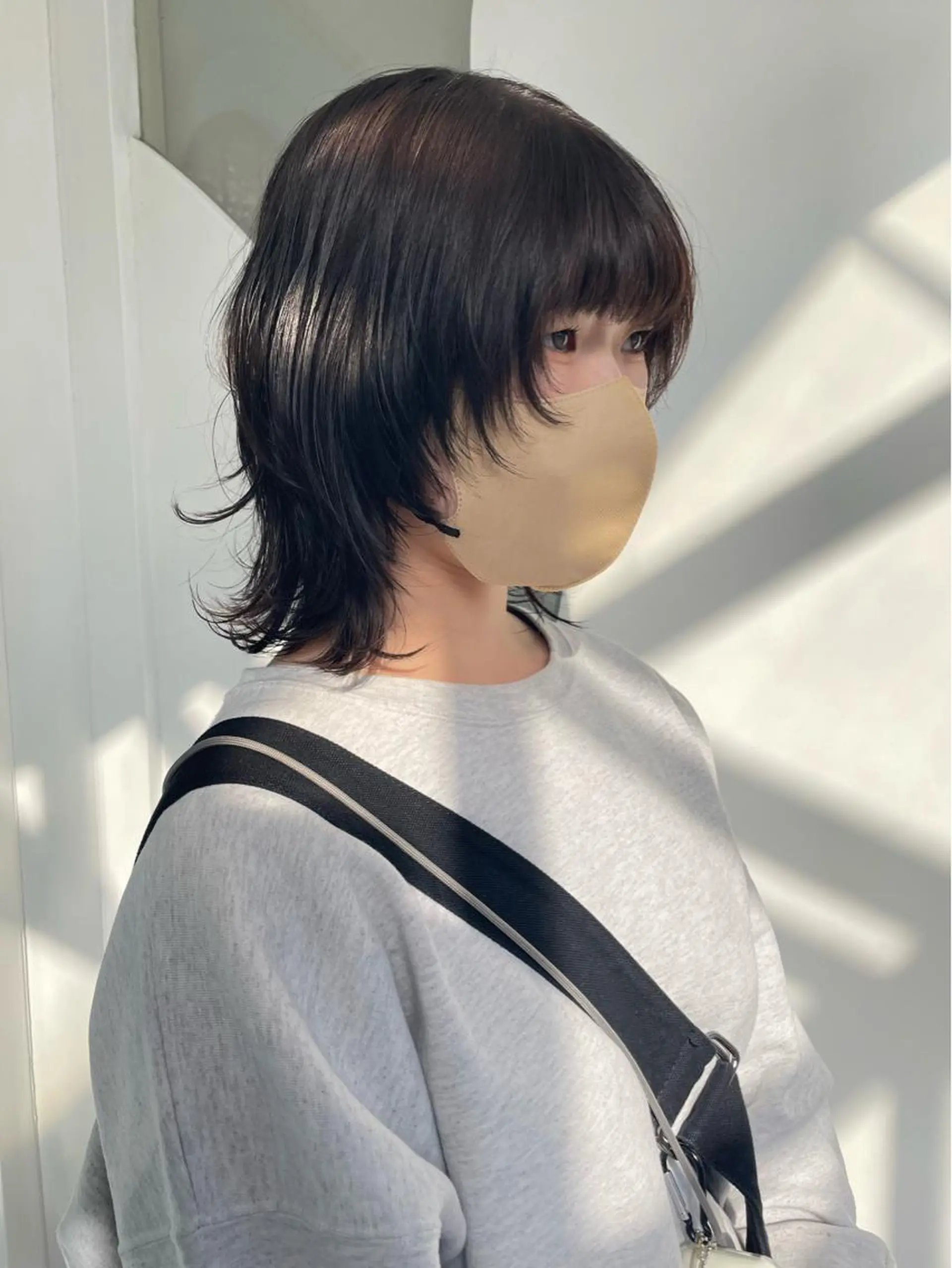 ミディアム 顔まわりレイヤー レイヤーカット ウルフカット カット 🐺高椋 海/ウルフ/レイヤーのヘアスタイル