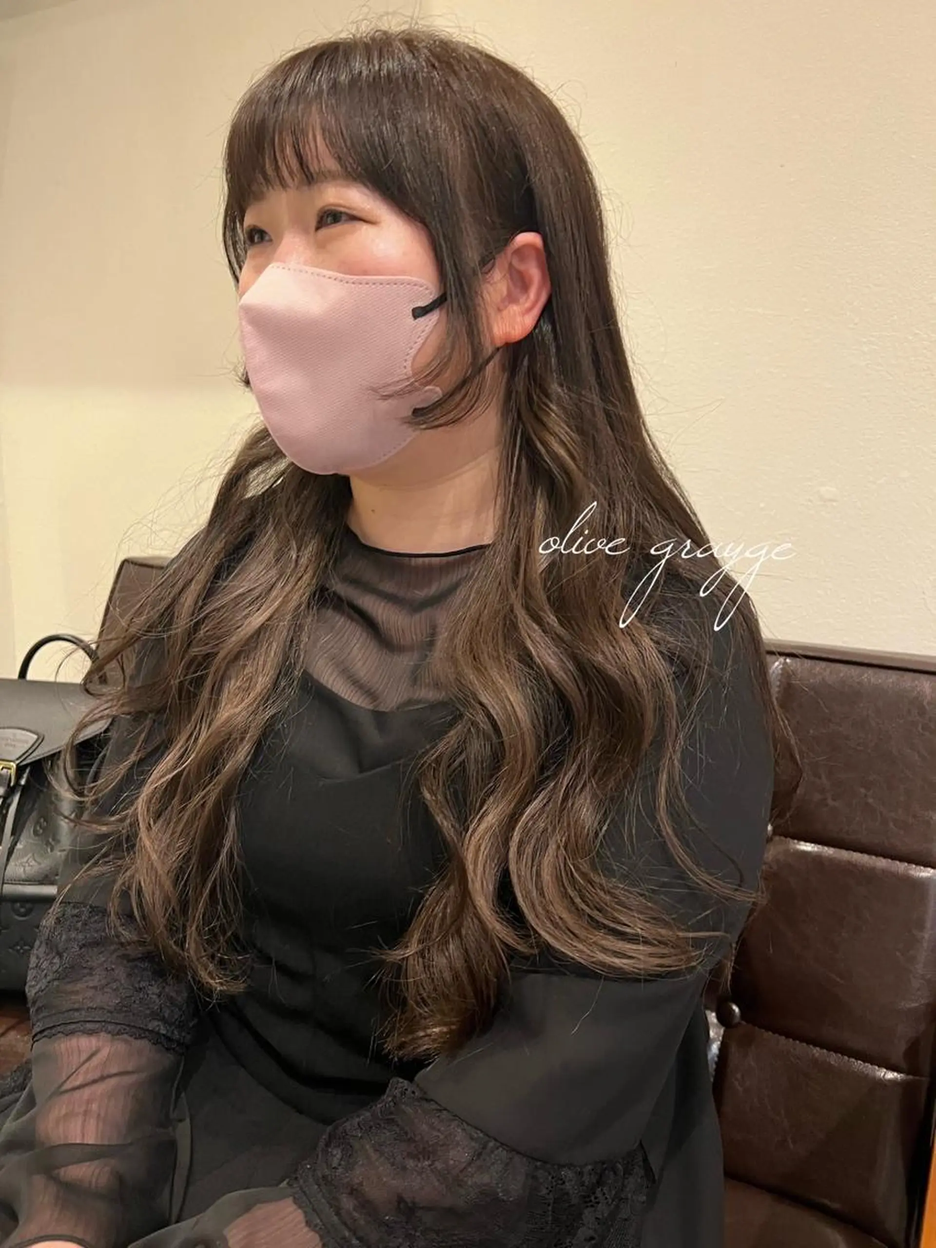ロング カラー オリーブカラー カット ヘアカラー トリートメント facce所属・カラーパティシエ facce🌼ikoのヘアスタイル