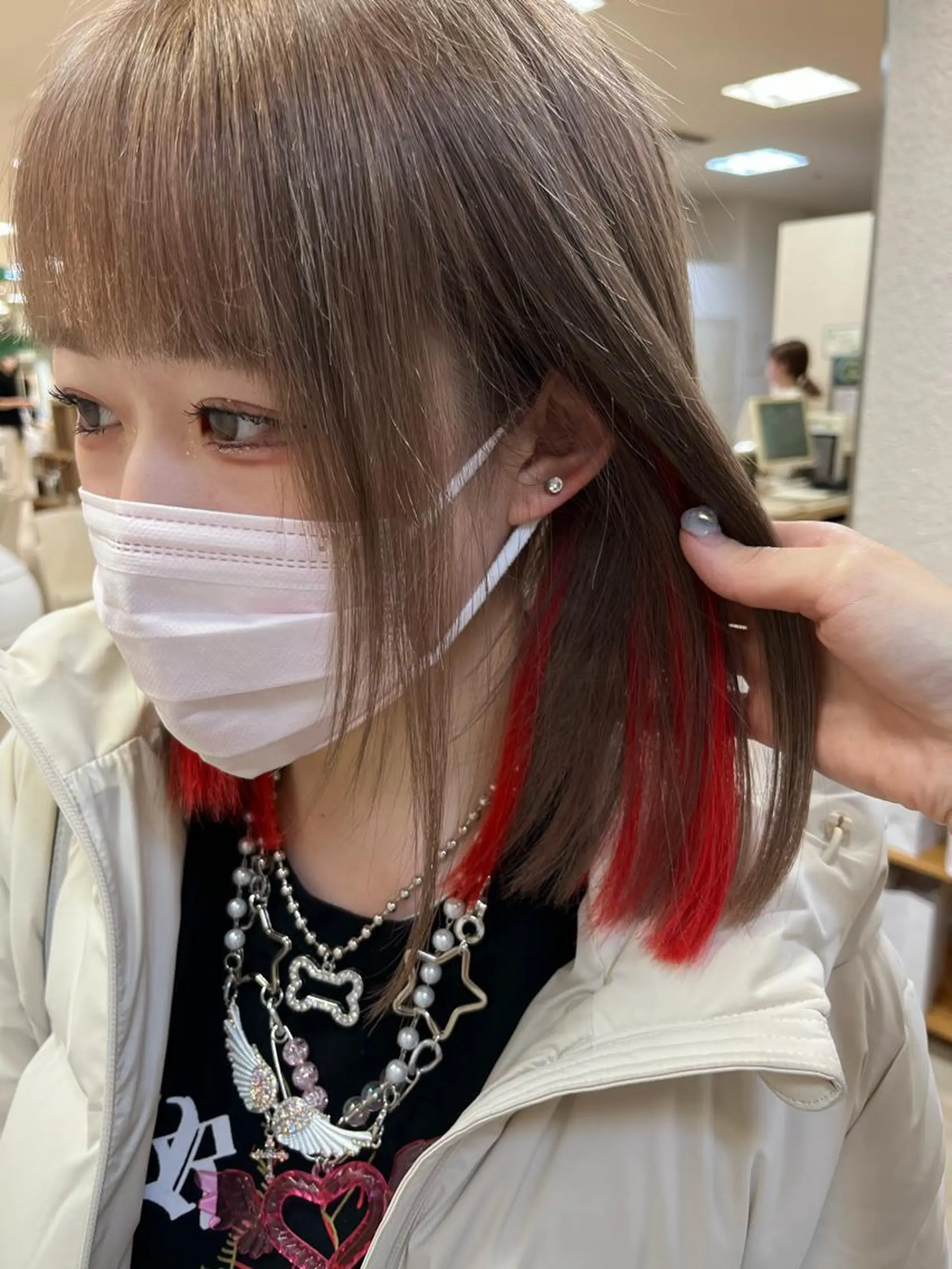 ミディアム カラー ママ美容師🎀 暖色オーダーNo.1のヘアスタイル