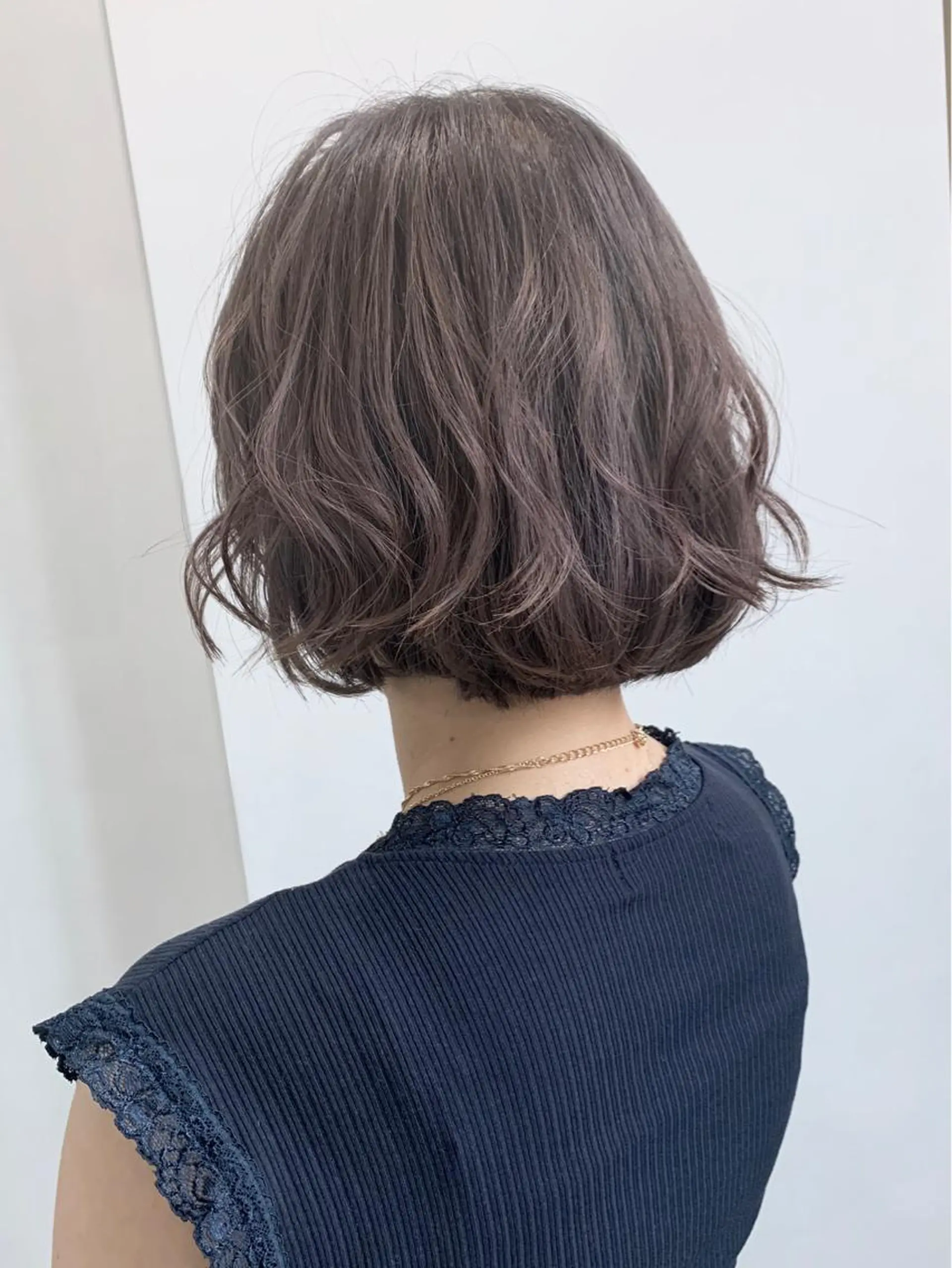 ショート カラー パーマ グレージュ バイオレットカラー バイオレットグレージュ メンズ特化👨 細谷碧海のヘアスタイル