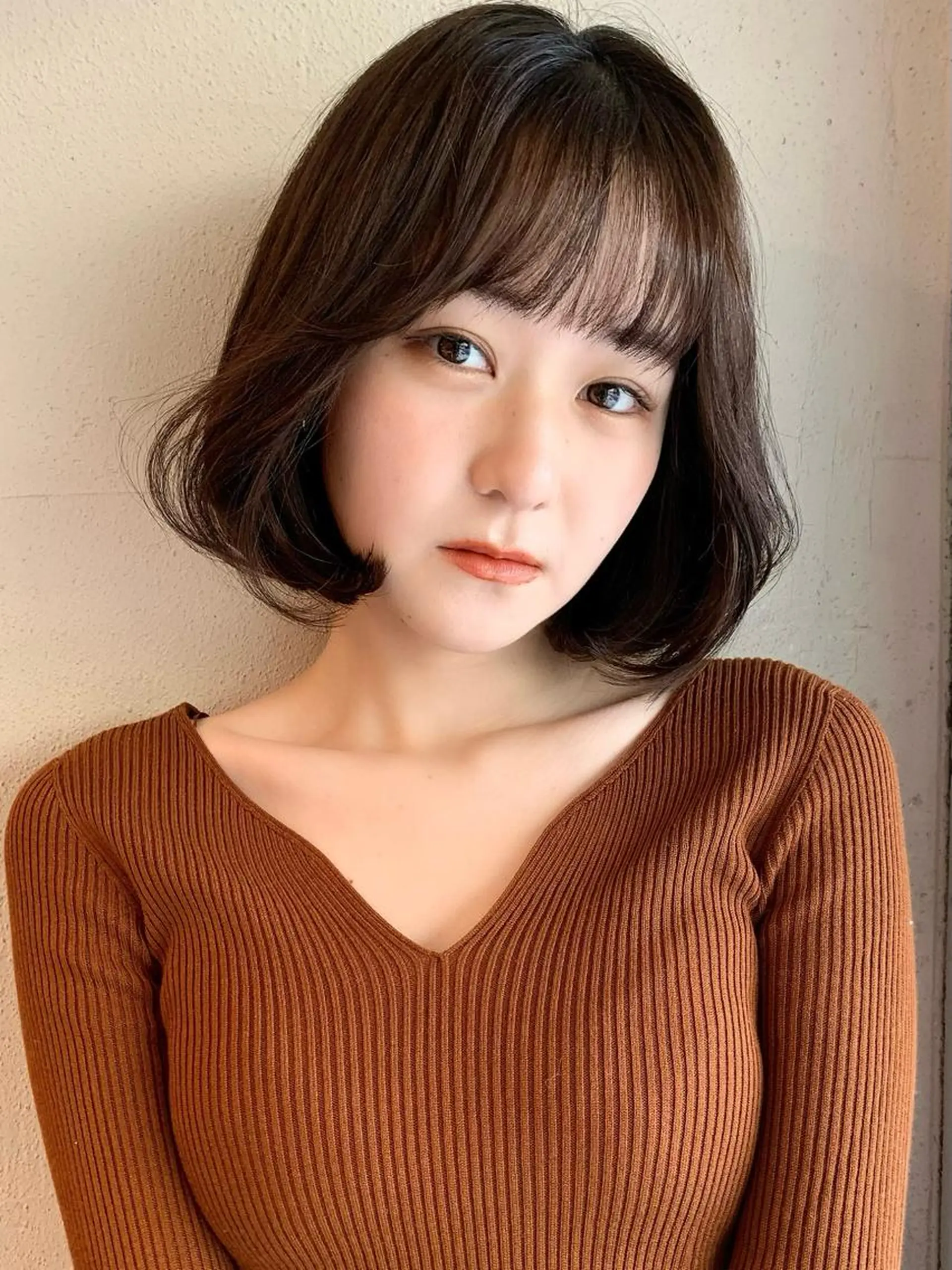 ミディアム カラー ヘアカラー トリートメント ヘッドスパ ヘアセット 透明感/オリーブ/ グレージュ/YUKAのヘアスタイル