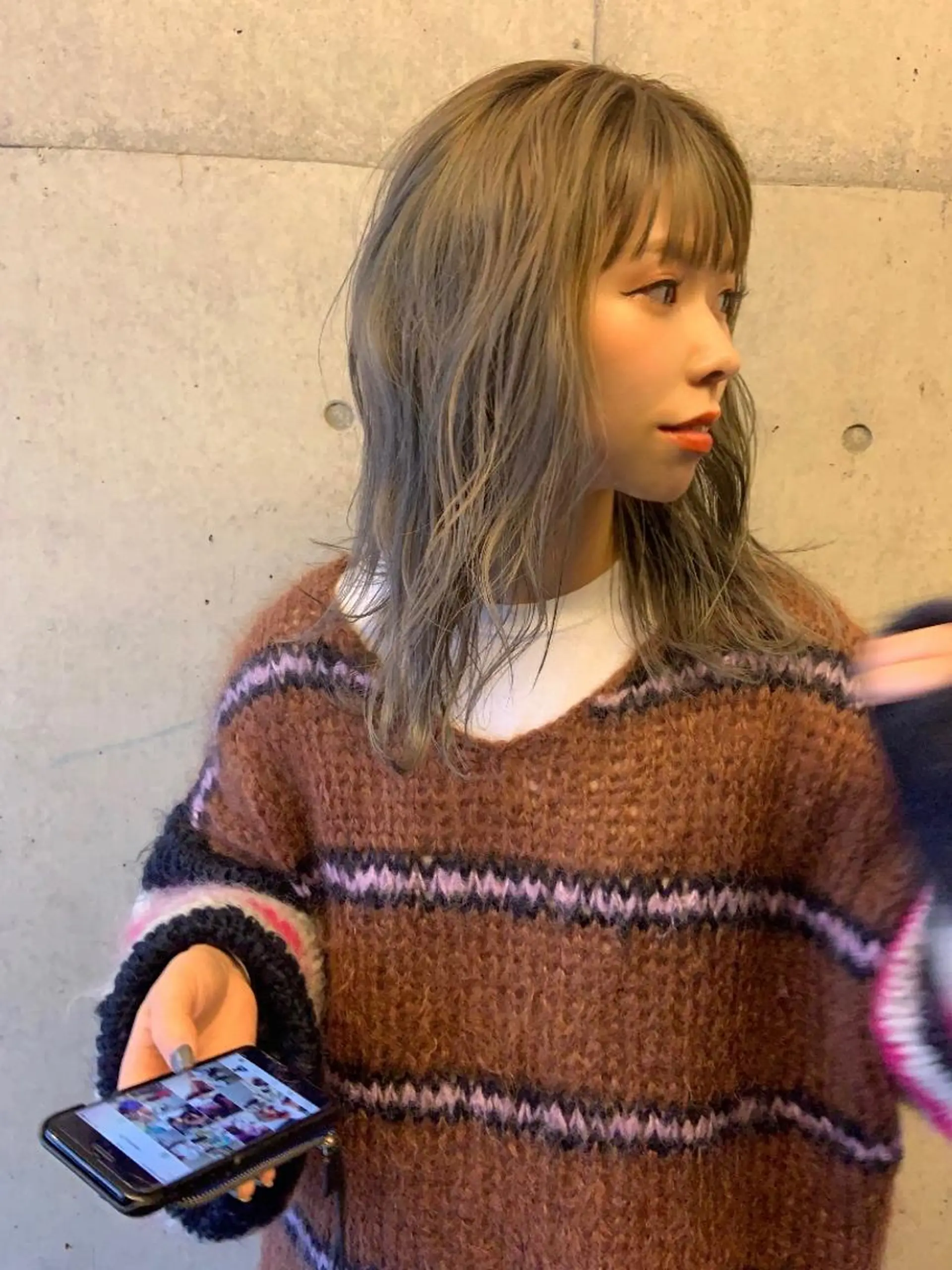 ミディアム カラー ブリーチ ♡ma ki♡のヘアスタイル