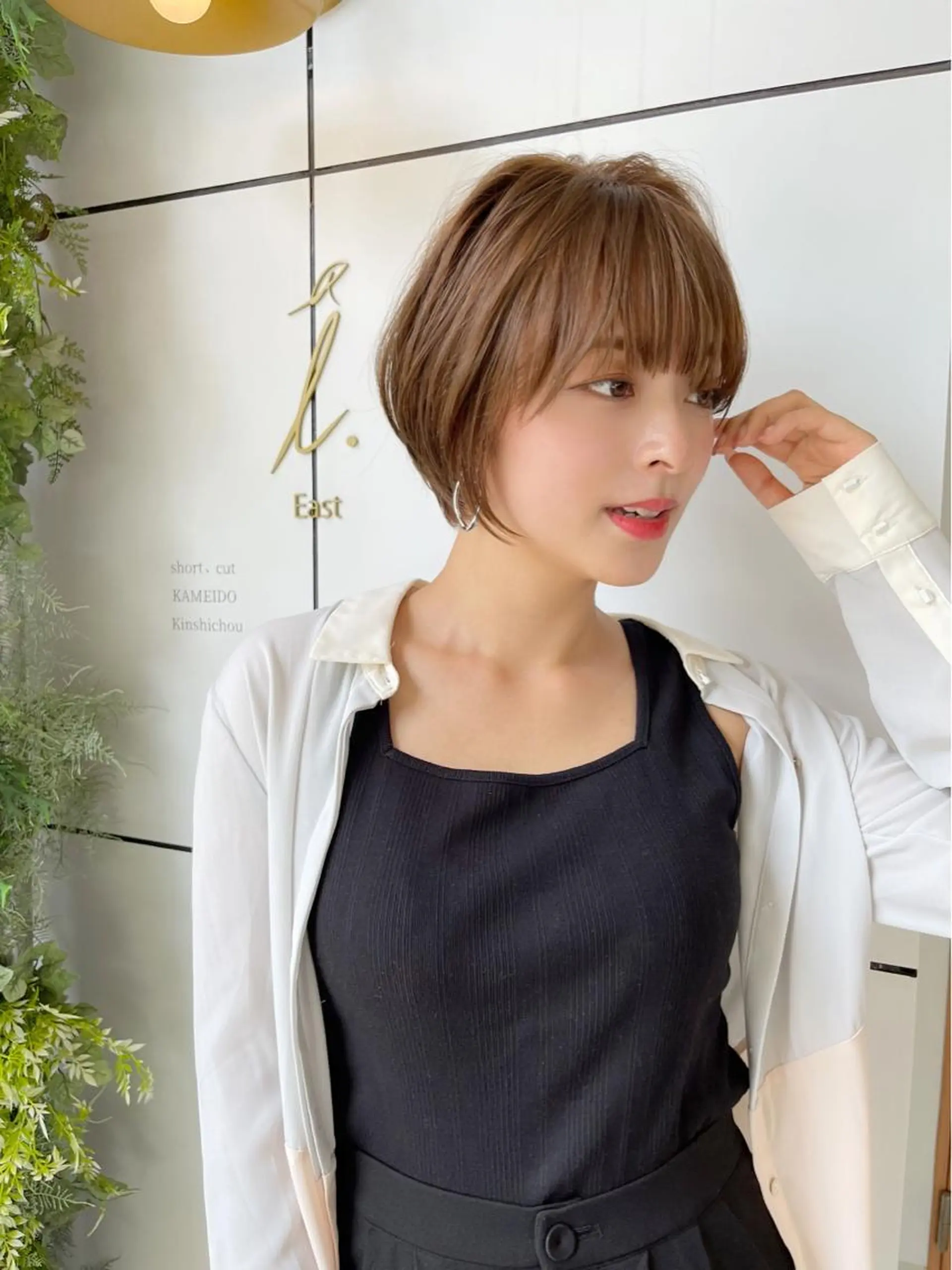 ショート ショートボブ 丸みショート ボブ くびれヘア くせ毛 カット ヘアカラー トリートメント 錦糸町カットの匠 AKIRA店長のヘアスタイル