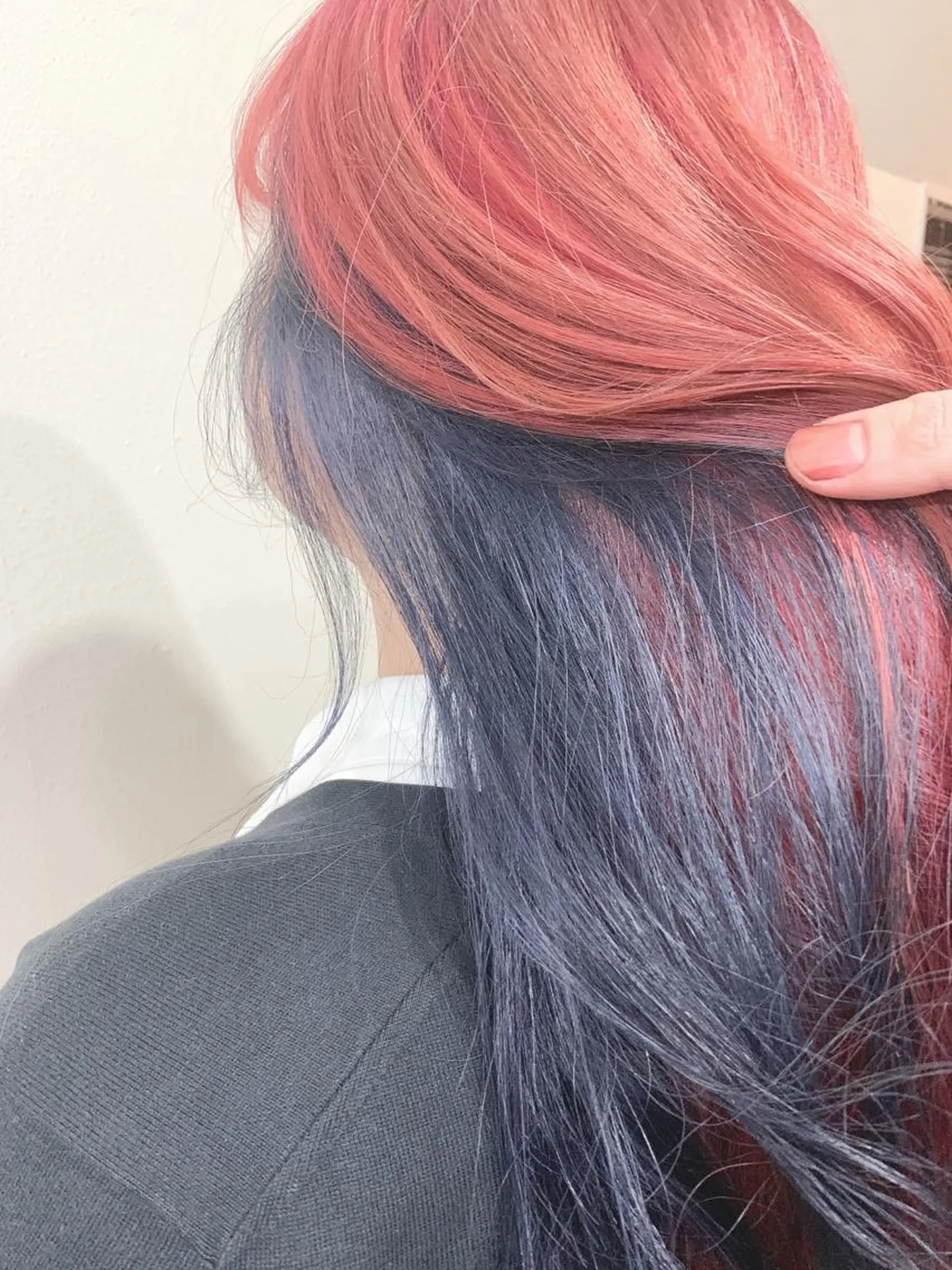 ロング カラー アディクシーカラー アッシュ バレイヤージュ ミストバング ベージュカラー ヘアカラー トリートメント ヘアセット 髪質改善色素改善特化 keiのヘアスタイル