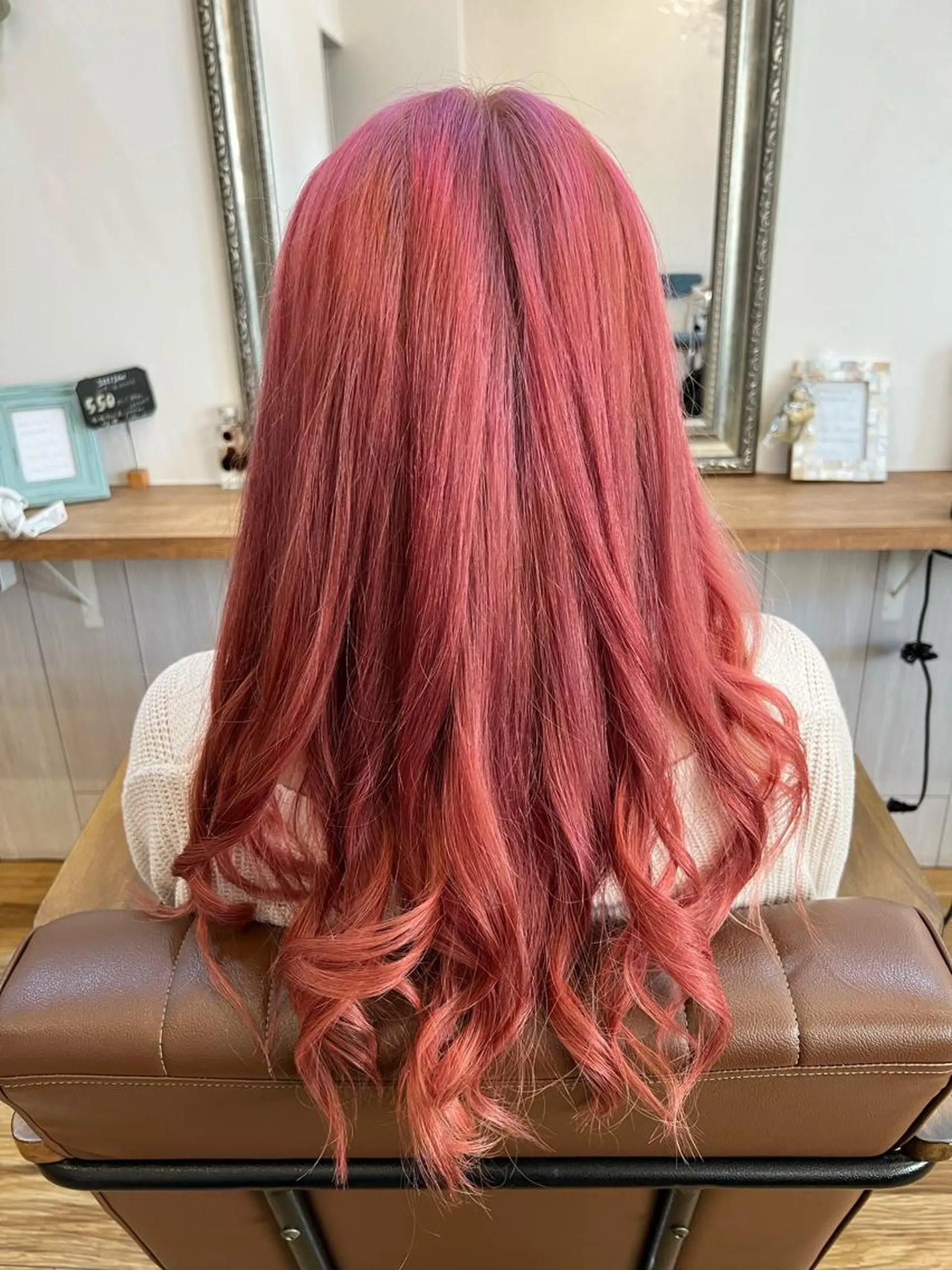 ロング カラー ピンクカラー 美容室Class所属・🐰ハイトーンカラー 畠山　渡🐰のヘアスタイル