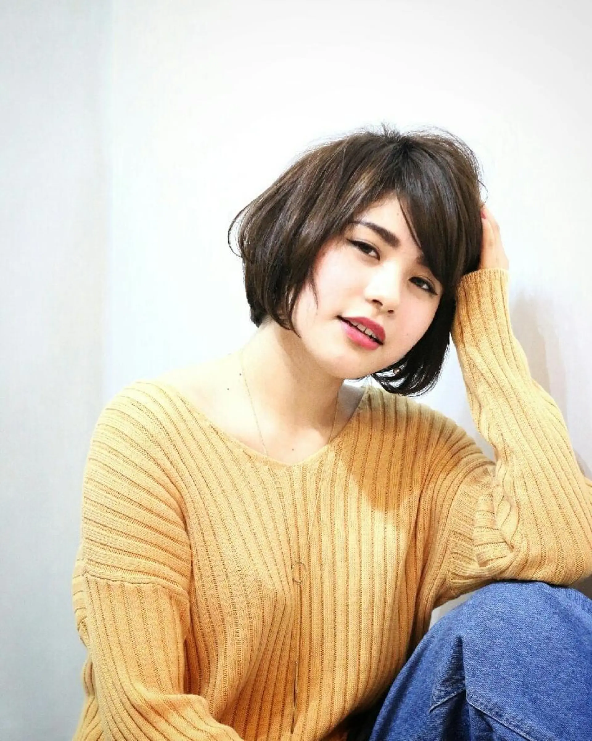 ショート カラー ショートボブ アッシュ ボブ ショートヘア カット ヘアカラー 原木 康臣のヘアスタイル