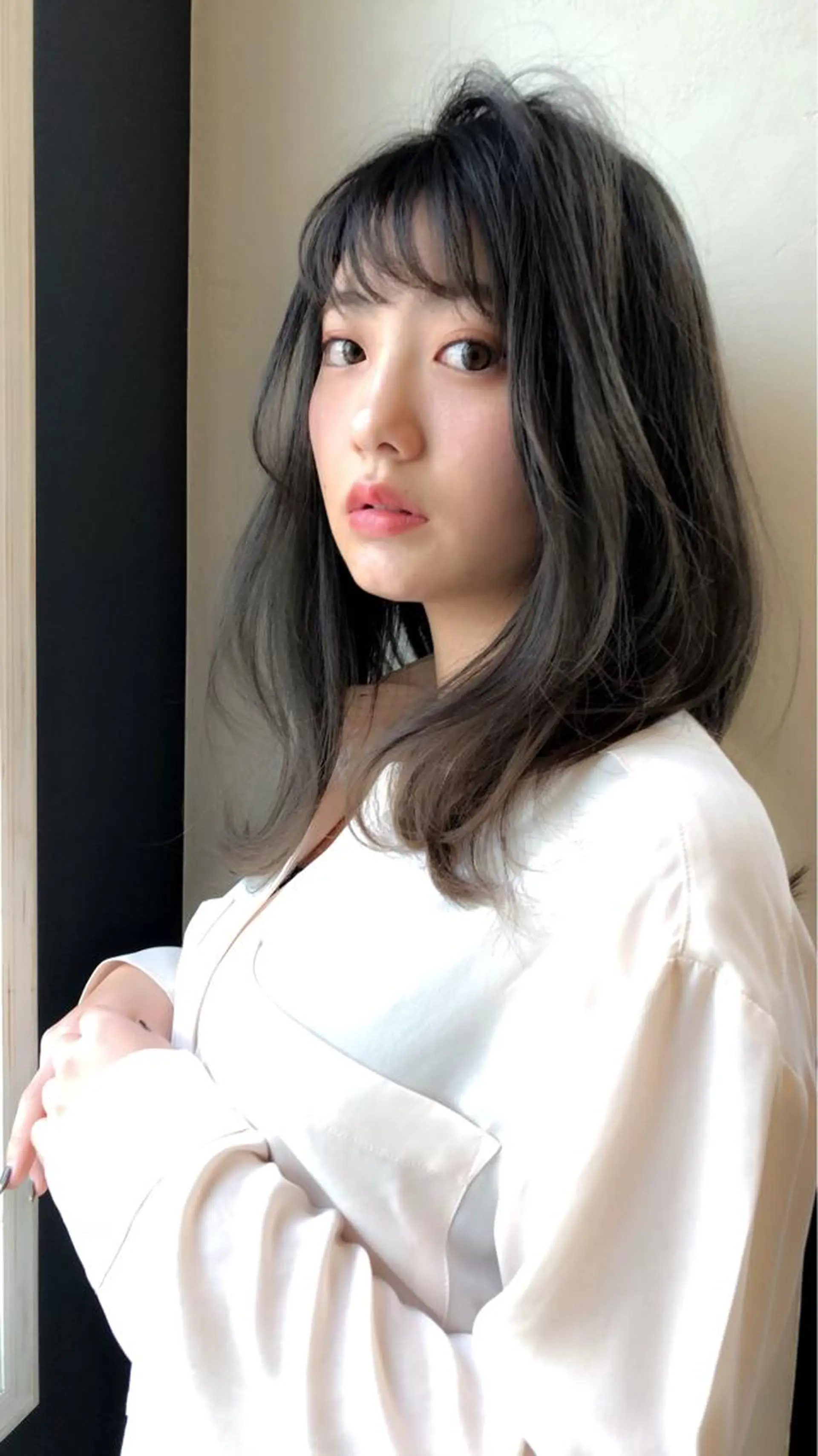 ミディアム カラー カット ヘアカラー トリートメント 青山 早希🐾のヘアスタイル