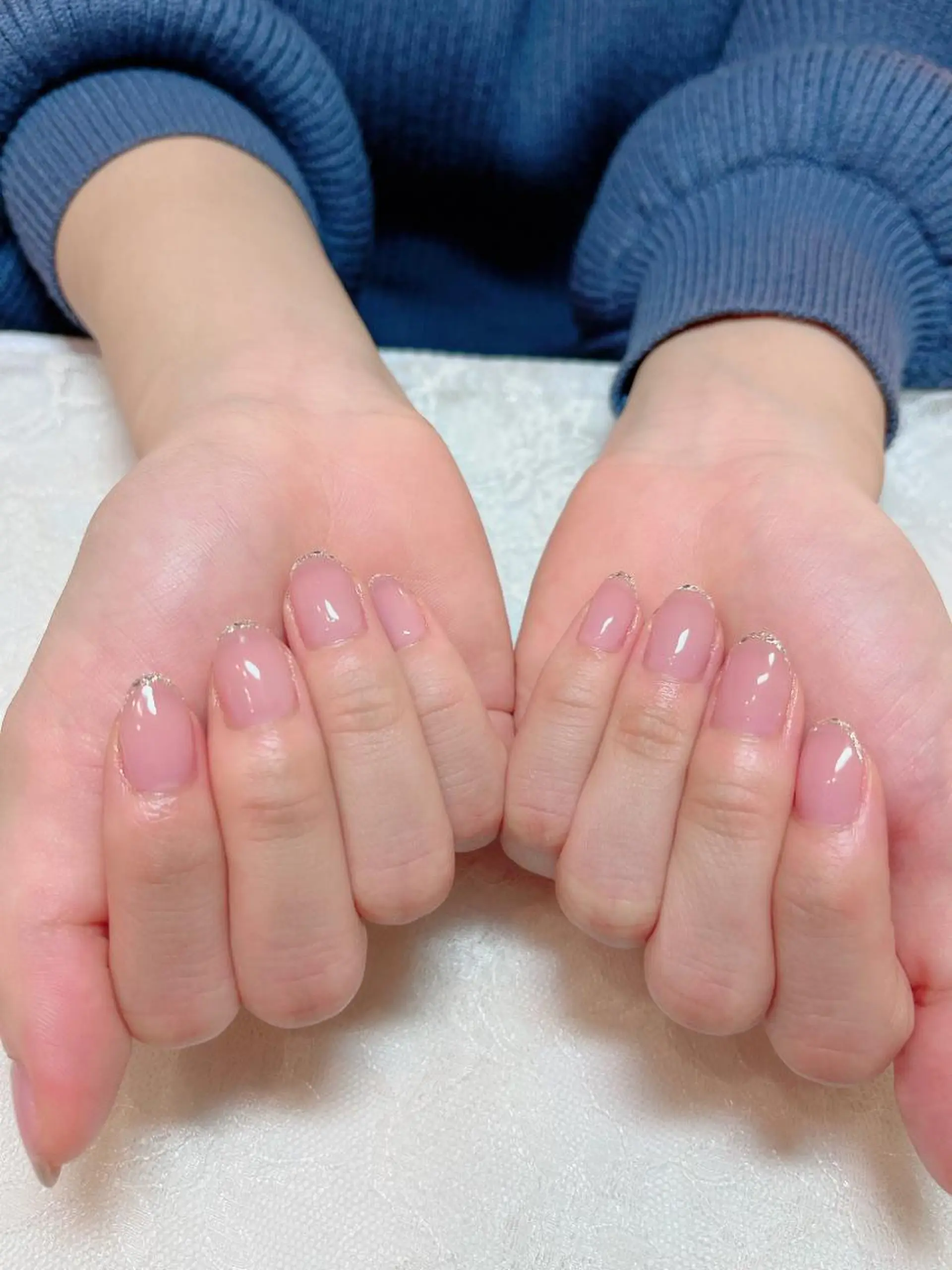 ネイル クリアネイル フレンチネイル グラデーション ショートネイル ハンドケア aoinail所属・aoi nailのネイルデザイン