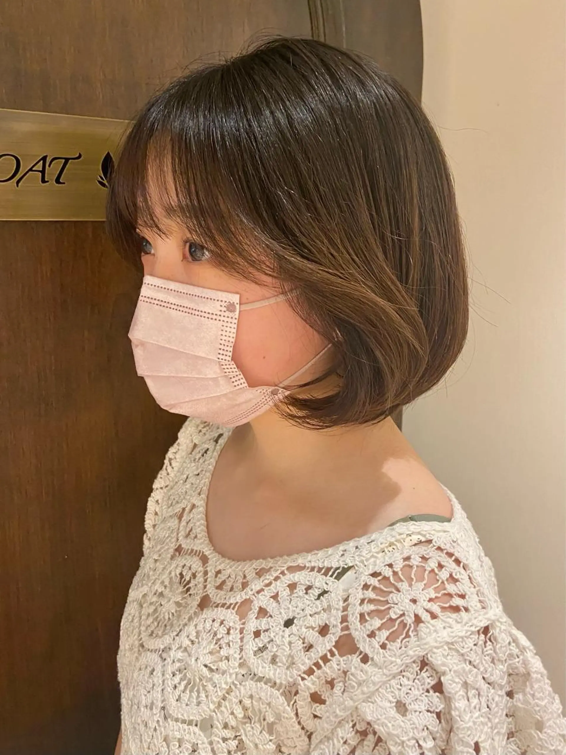 ミディアム カラー パーマ ヘアアレンジ ボブ 韓国風ヘア 似合わせカット Surpass所属・🌈小顔似合わせ SHIHO🌈のヘアスタイル