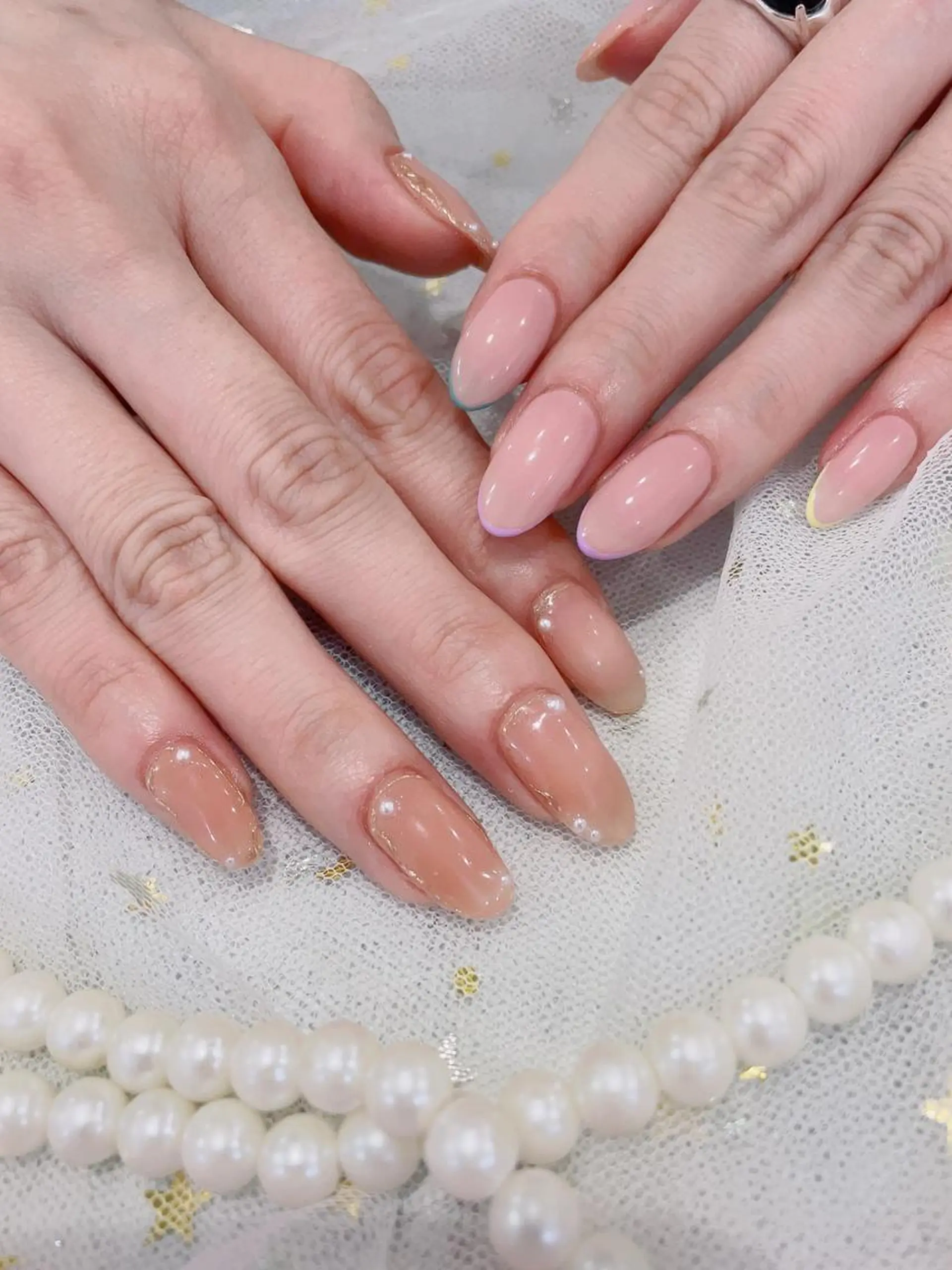 ミディアム ネイル ハンドネイル cho nailのネイルデザイン
