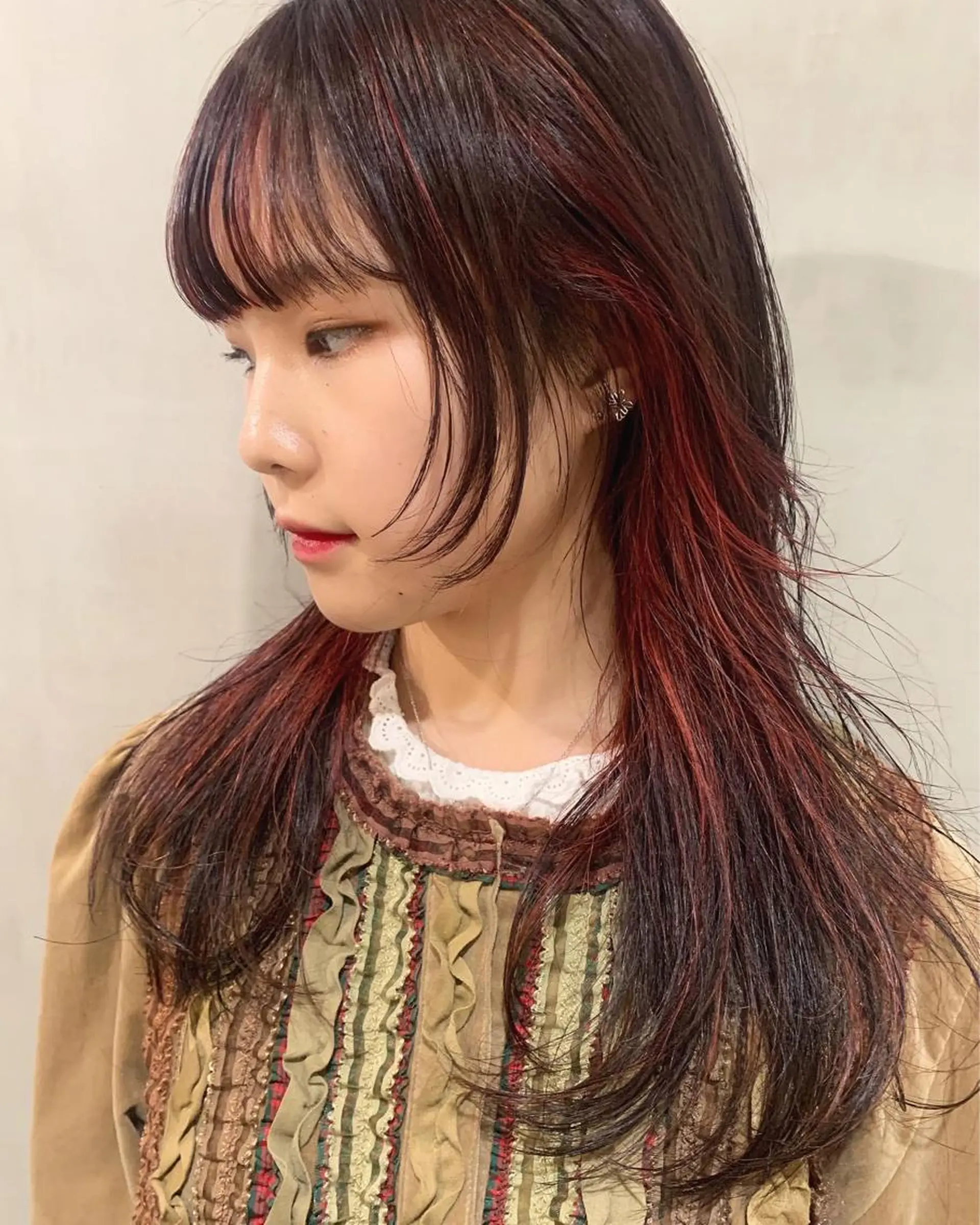 ロング カラー 優 作のヘアスタイル
