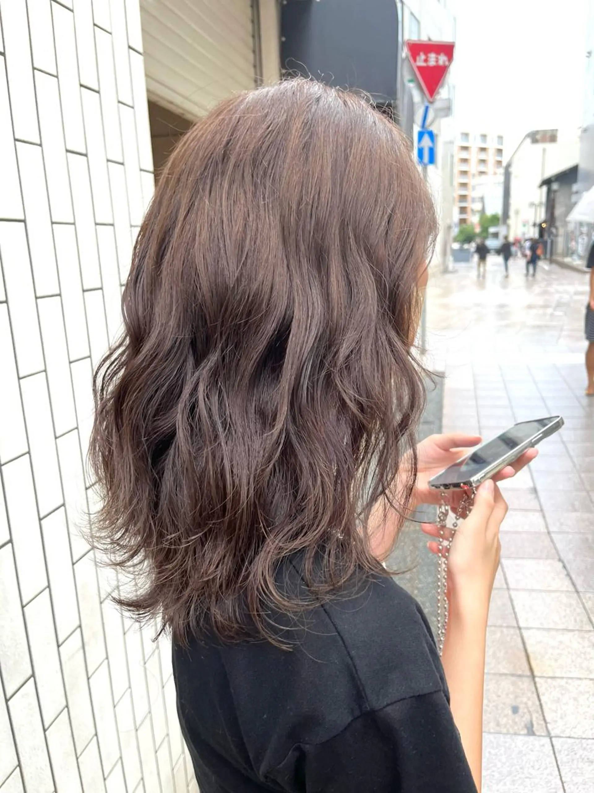 ミディアム カラー ブラウンカラー チョコレートブラウン 🟣金沢駅近covo SHUNNA🟣のヘアスタイル