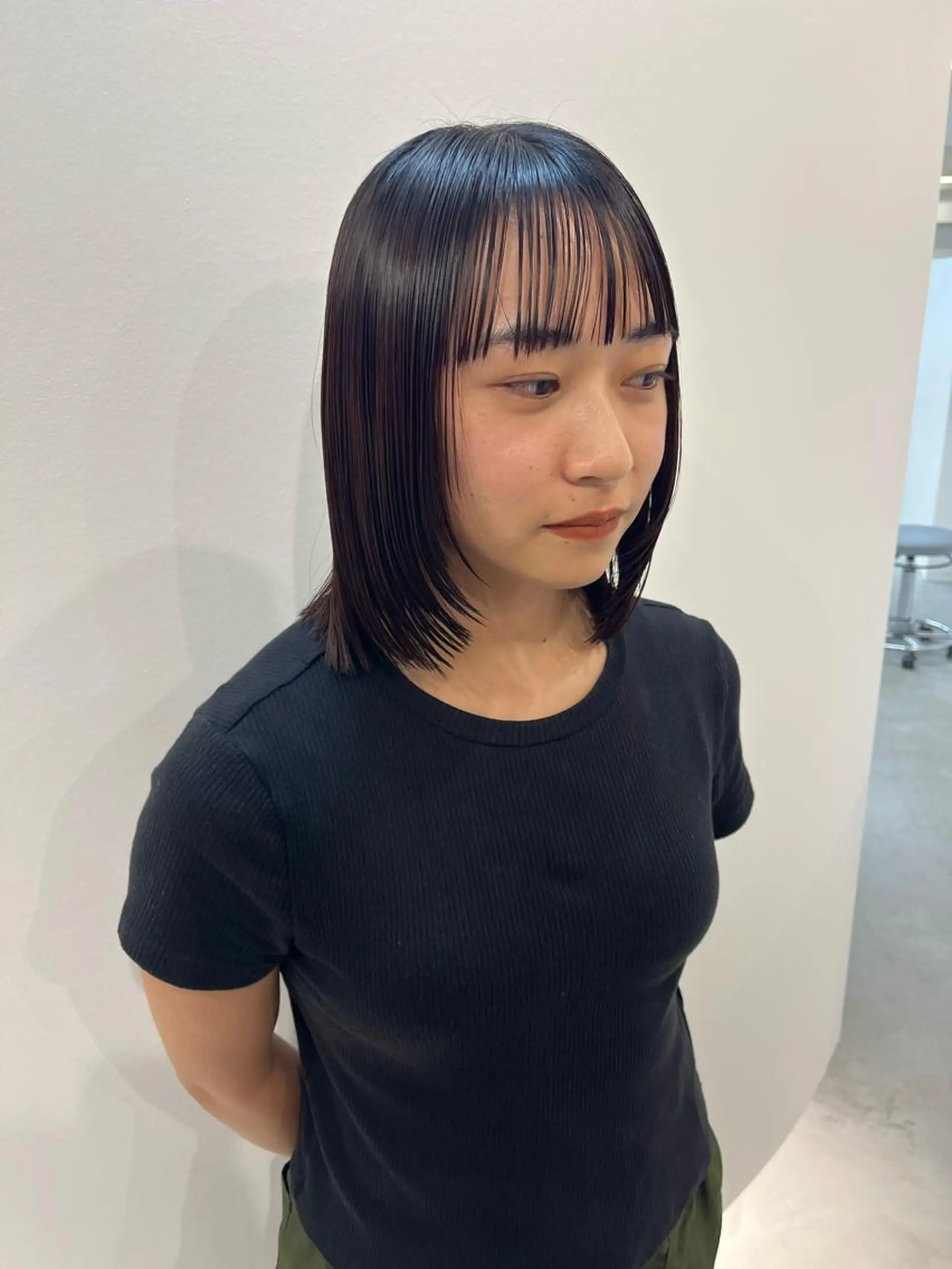 ミディアム 顔周りカット fit　stand所属・ハルカ/ fit standのヘアスタイル