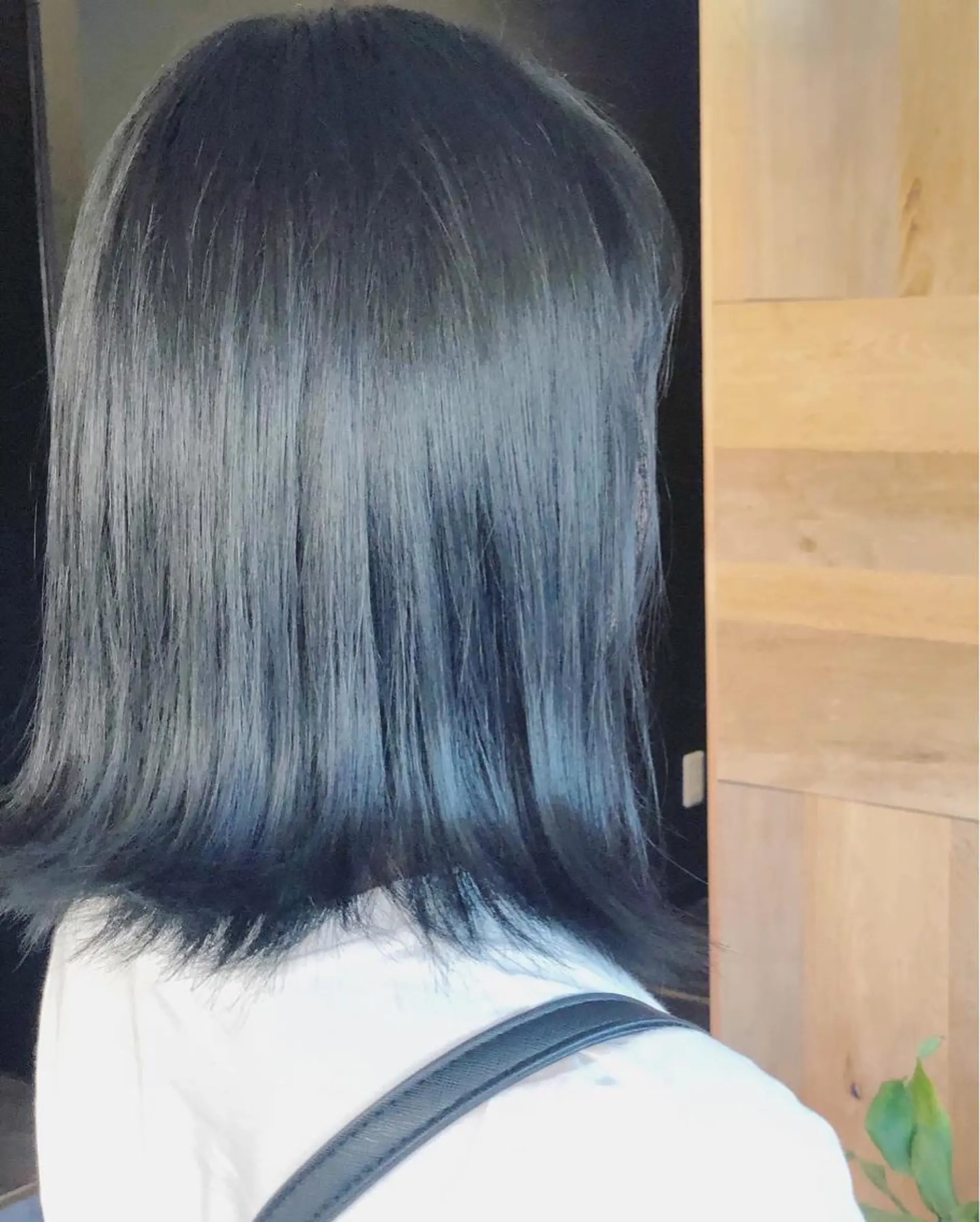 ミディアム カラー 黒髪 ブルーカラー ブルーブラック 柿本拓【全席完全個室 ログネオン】のヘアスタイル