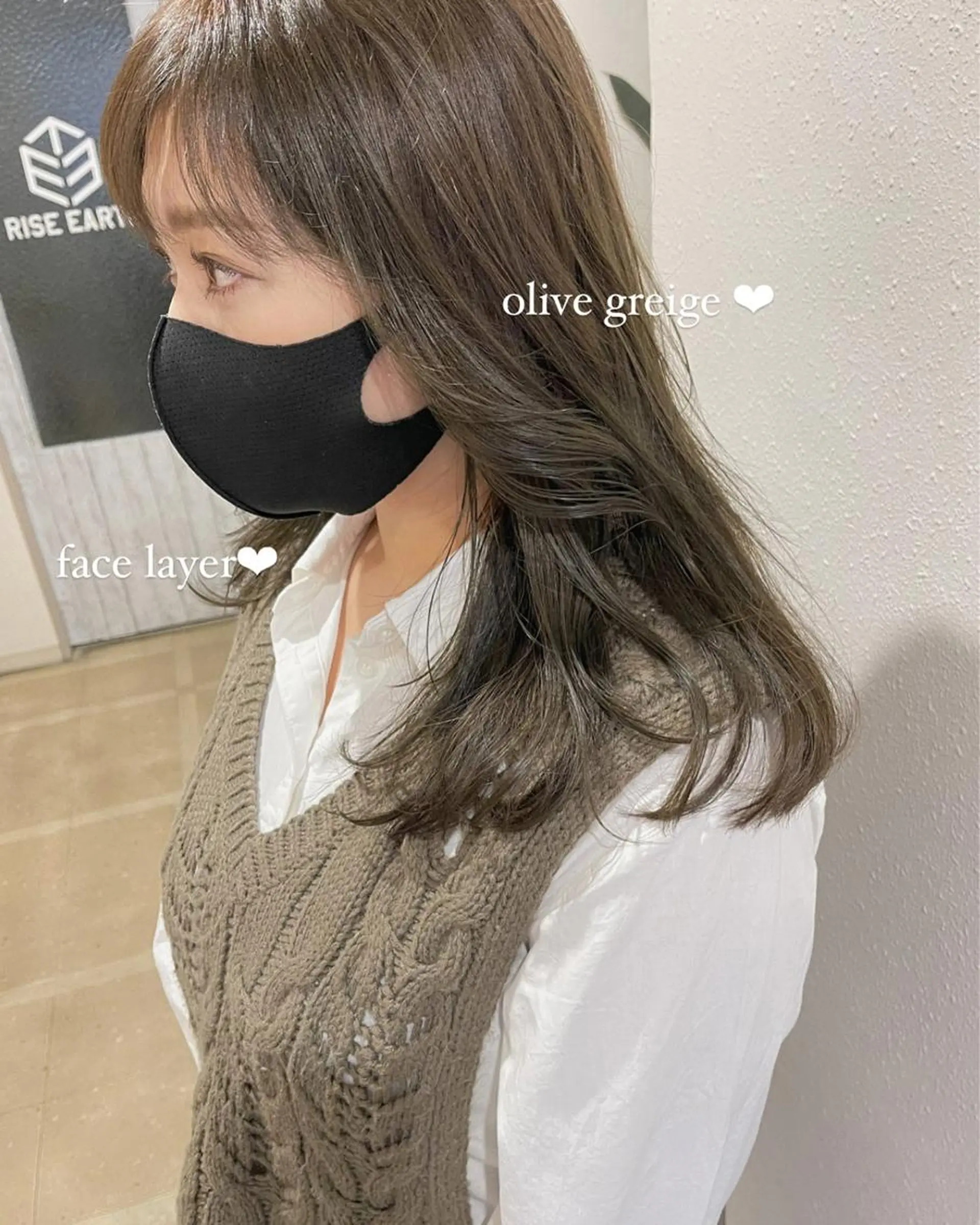 セミロング カット ヘアカラー 韓国 / 中国ヘア 🦋Noniのヘアスタイル