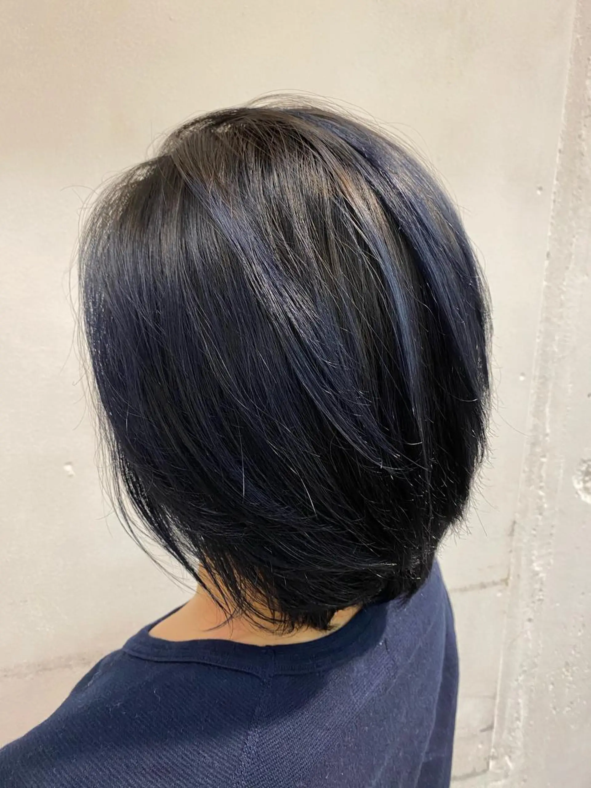 カラー ブリーチ グラデーションカラー ネイビーカラー ink Runaのヘアスタイル