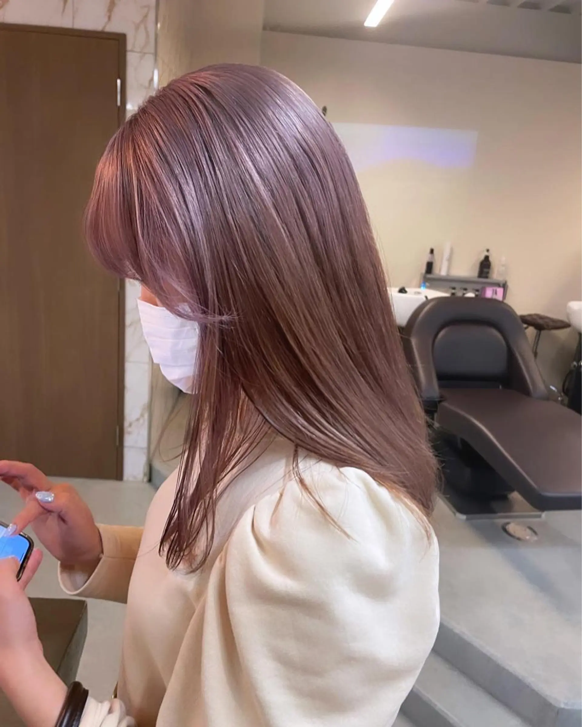 セミロング カラー ベージュカラー ラベンダーカラー ラベンダーベージュ 韓国風ヘア Masena所属・💎韓国風レイヤー /ボブ💎Namiのヘアスタイル