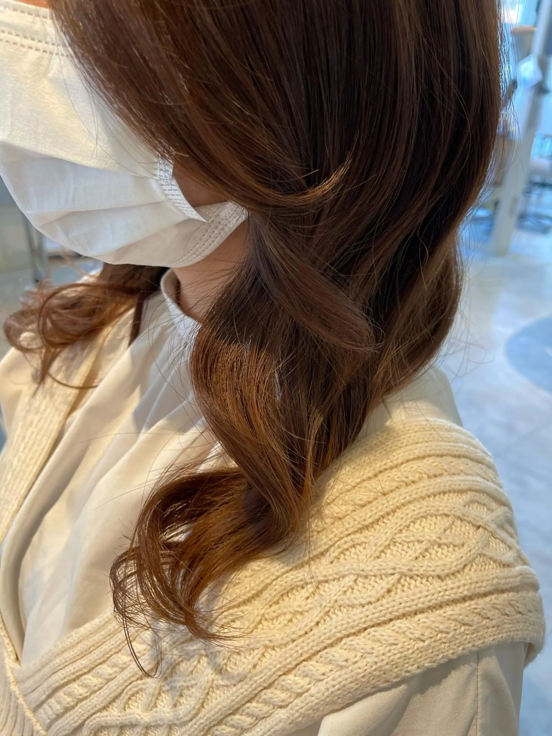 ミディアム ヨシンモリ カット 岡田 奈々のヘアスタイル