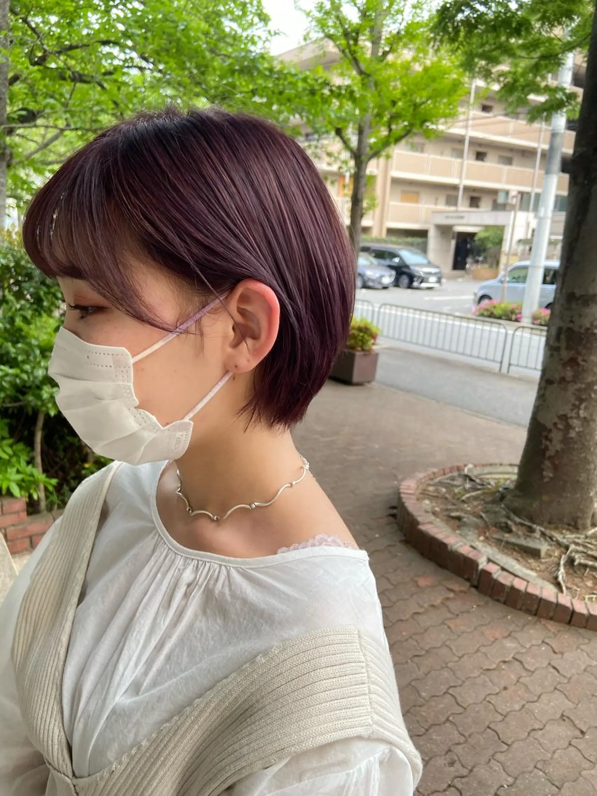 ショート ヘアカラー 伏見稲荷/髪質改善/ ブリーチ/西川奈穂のヘアスタイル