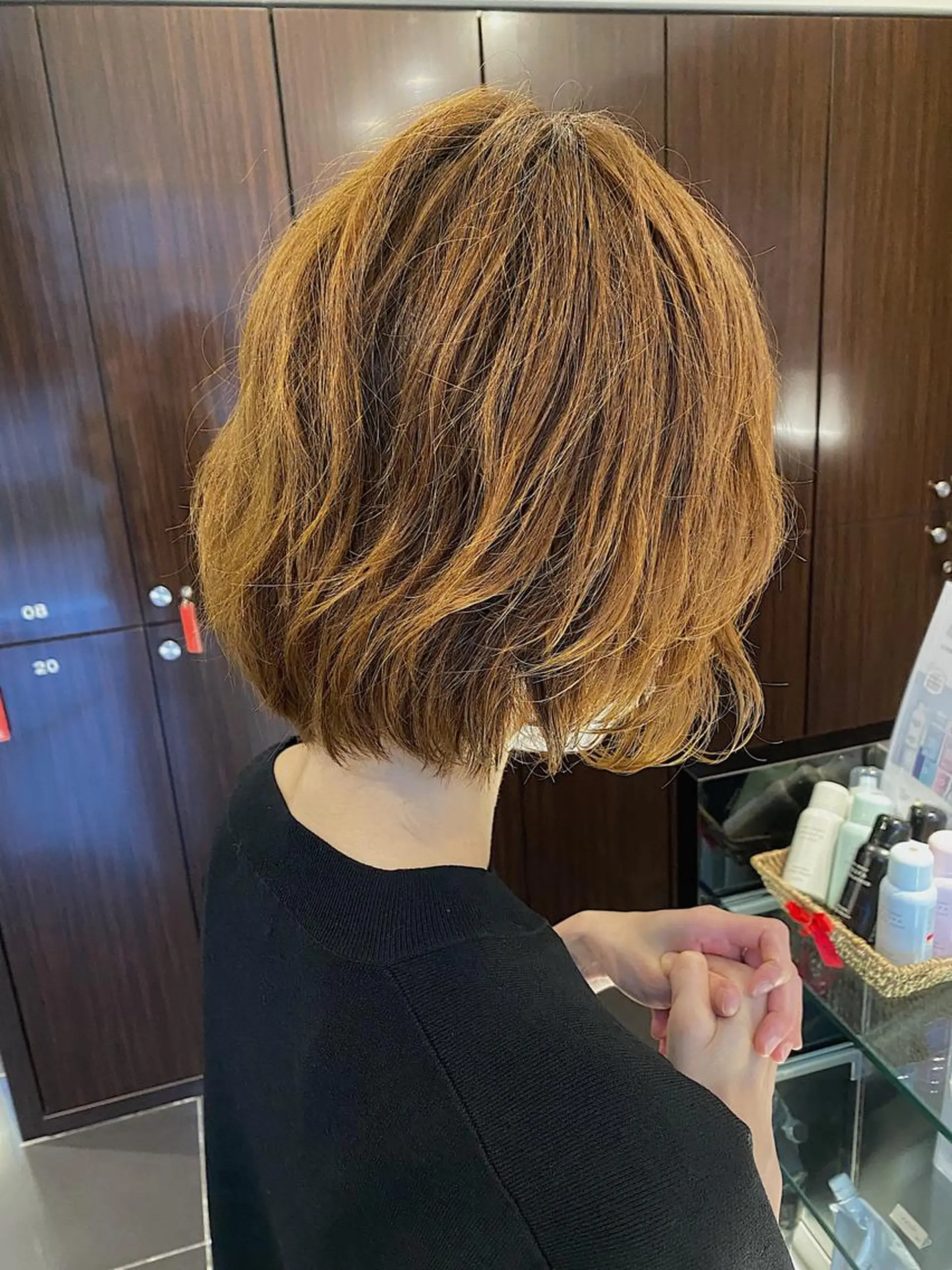 ミディアム パーマ ヘアアレンジ ミディアムパーマ 坂尻 嘉珠也のヘアスタイル