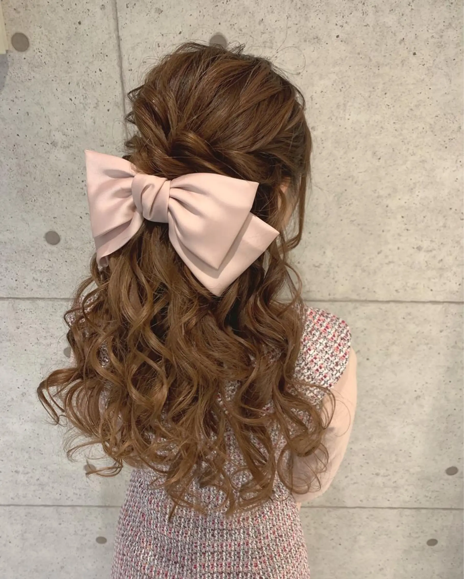 ロング ヘアアレンジ ハーフアップ ヘアセット lien natsukiのヘアスタイル