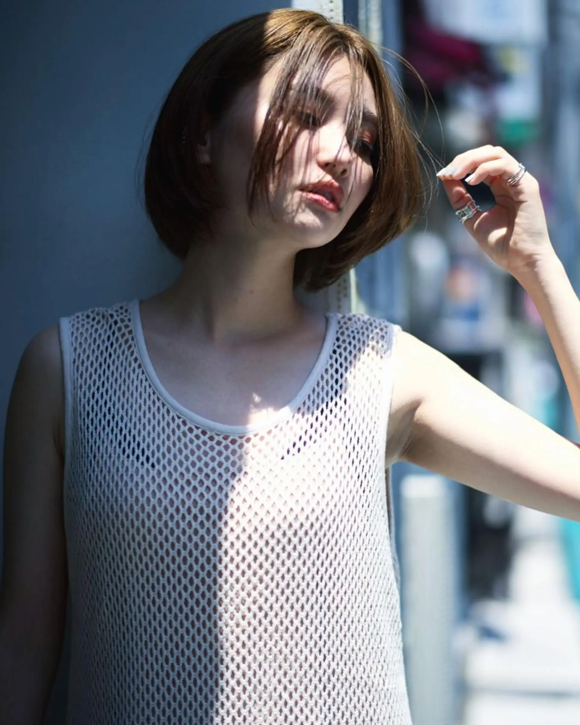 セミロング 🥛洒落髪小顔cut なら龍崎🥛のヘアスタイル