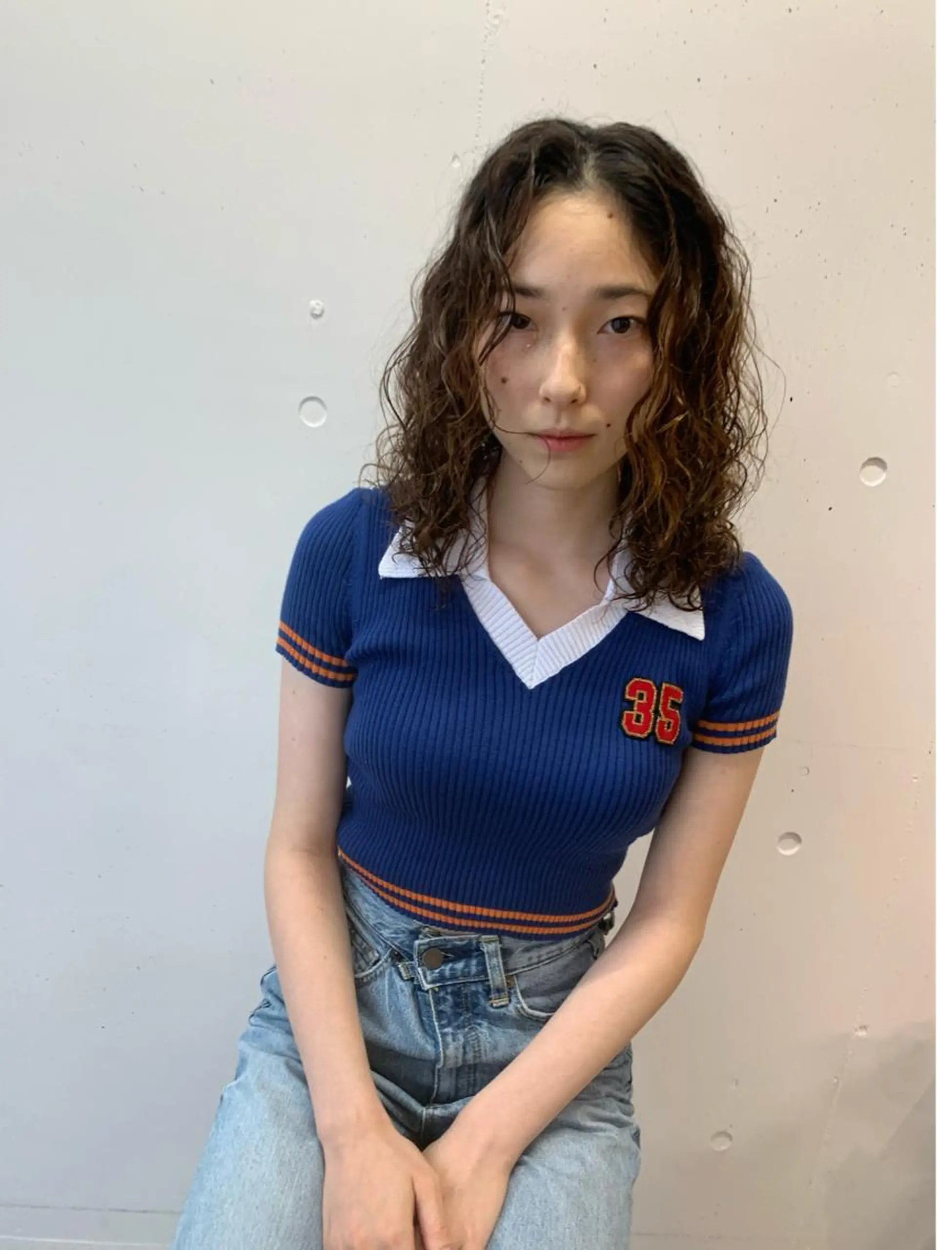 セミロング パーマ カット パーマ トリートメント ally hairsalon所属・Emi .のヘアスタイル