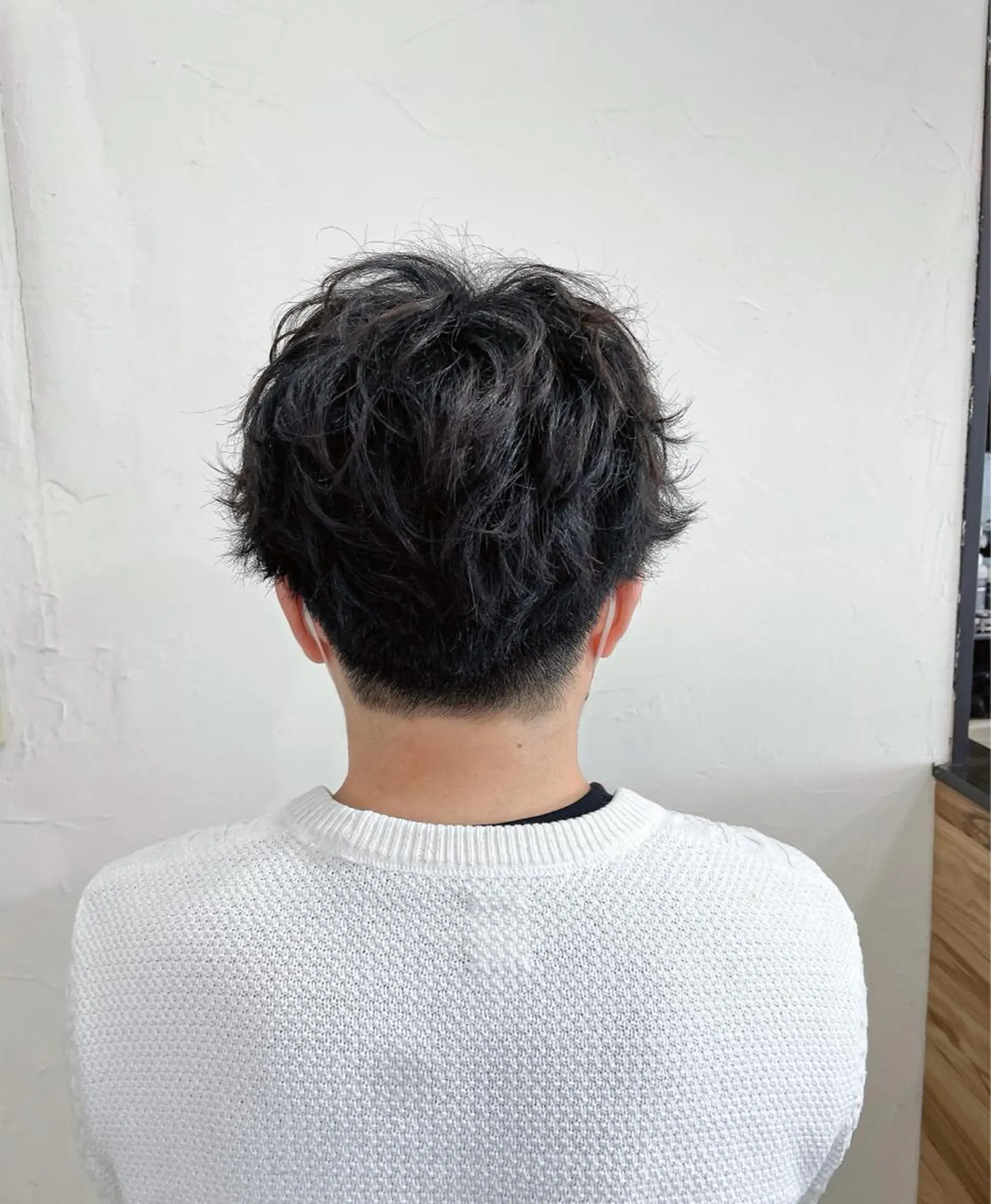 ショート メンズ センターパート くせ毛 カット かんばら りょーいのヘアスタイル
