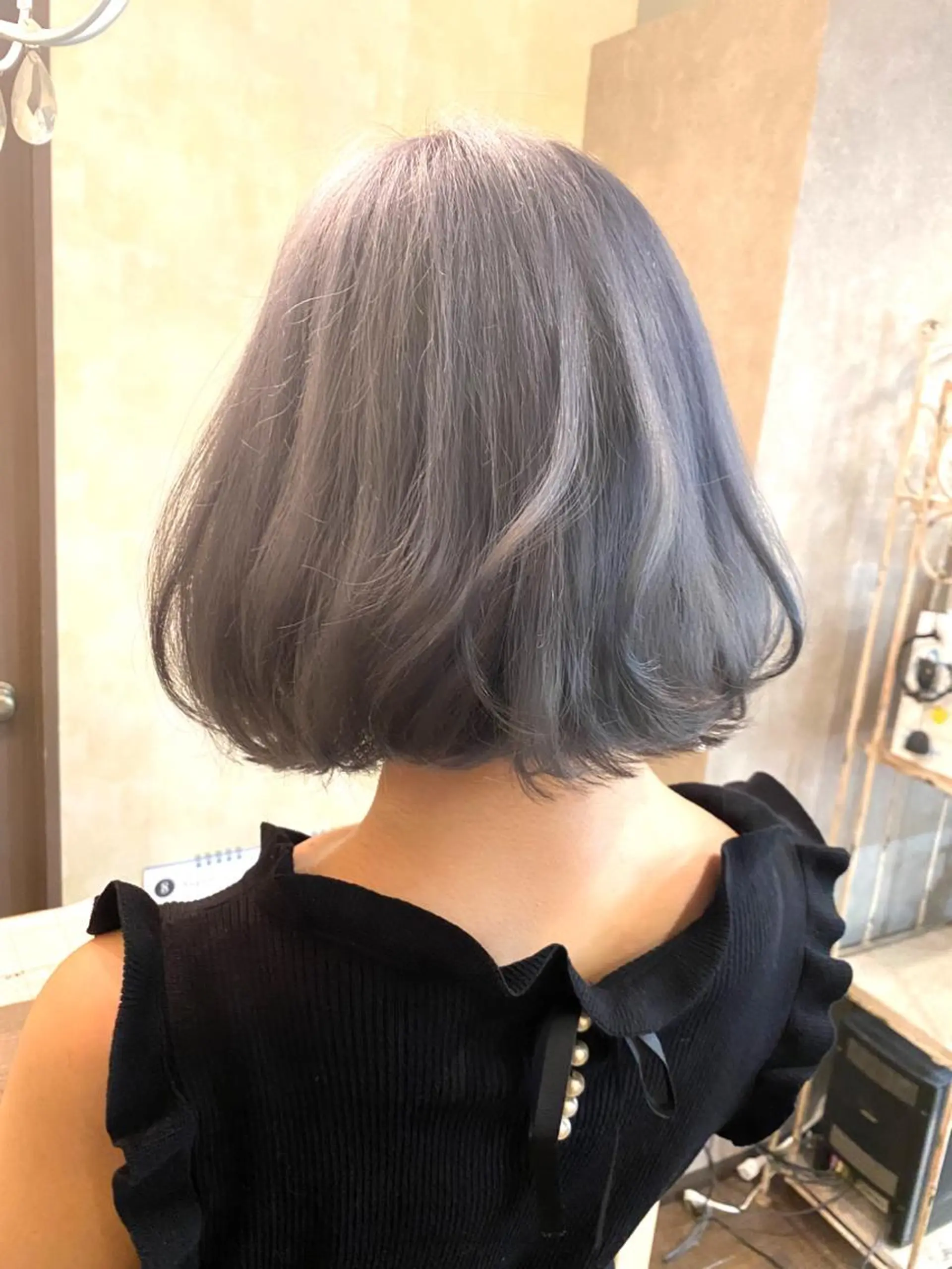 ミディアム 切りっぱなしボブ ボブ 田井中 悠紀のヘアスタイル