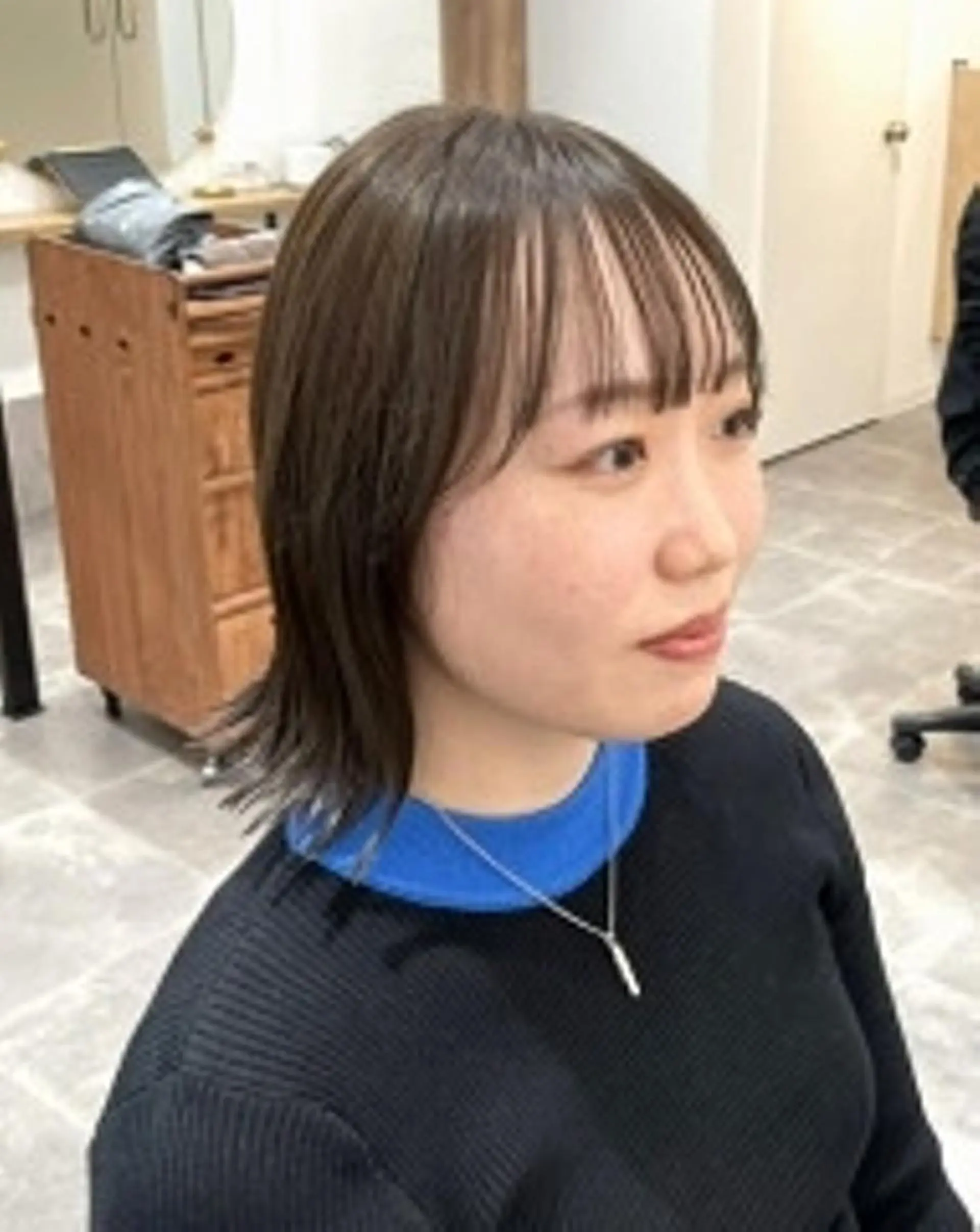 ミディアム カラー 透明感カラー グレージュ カット ヘアカラー トリートメント Saki サキのヘアスタイル