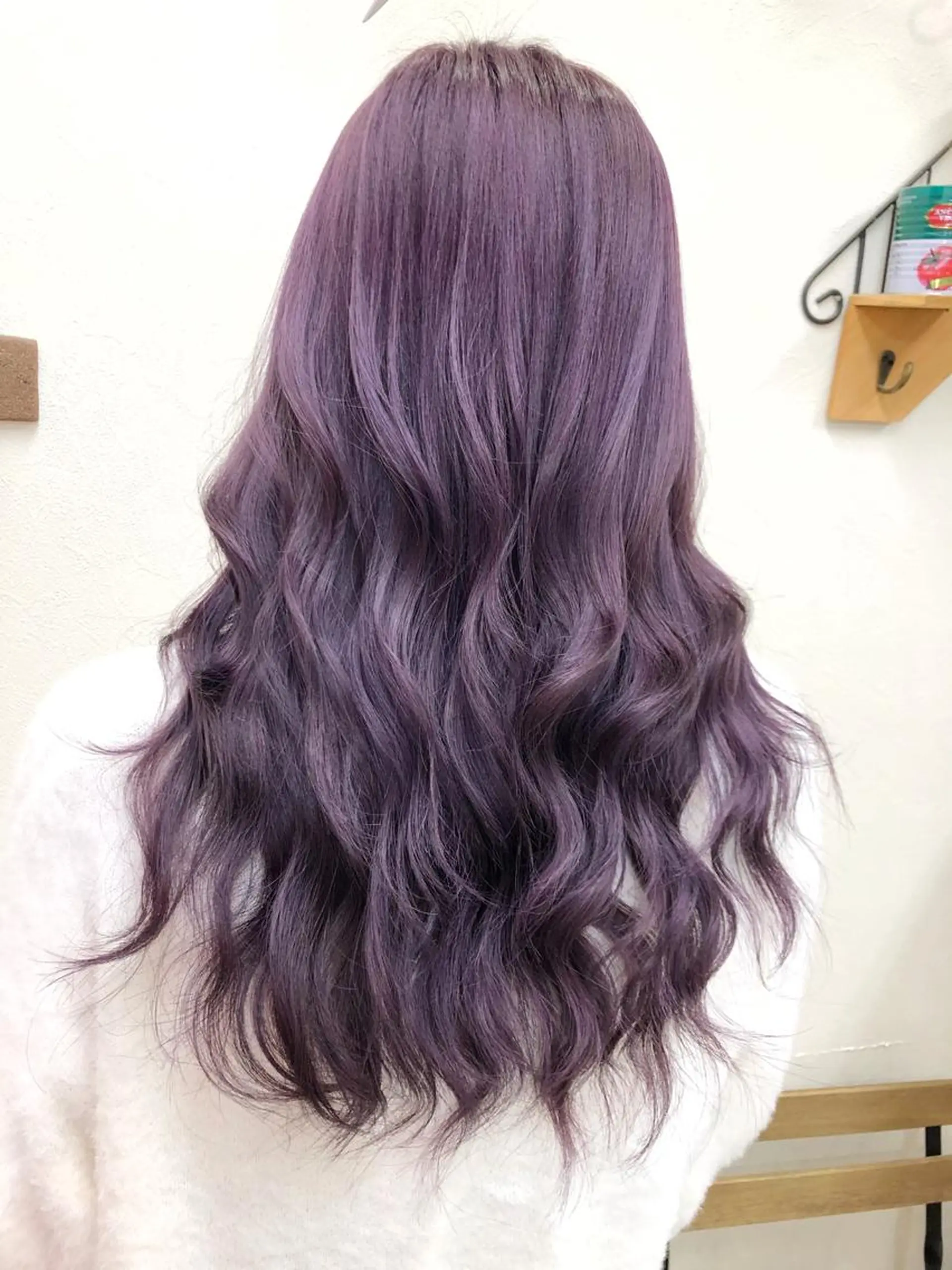 セミロング パープルカラー 池袋🧡ダブルカラー /馴染ませエクステのヘアスタイル