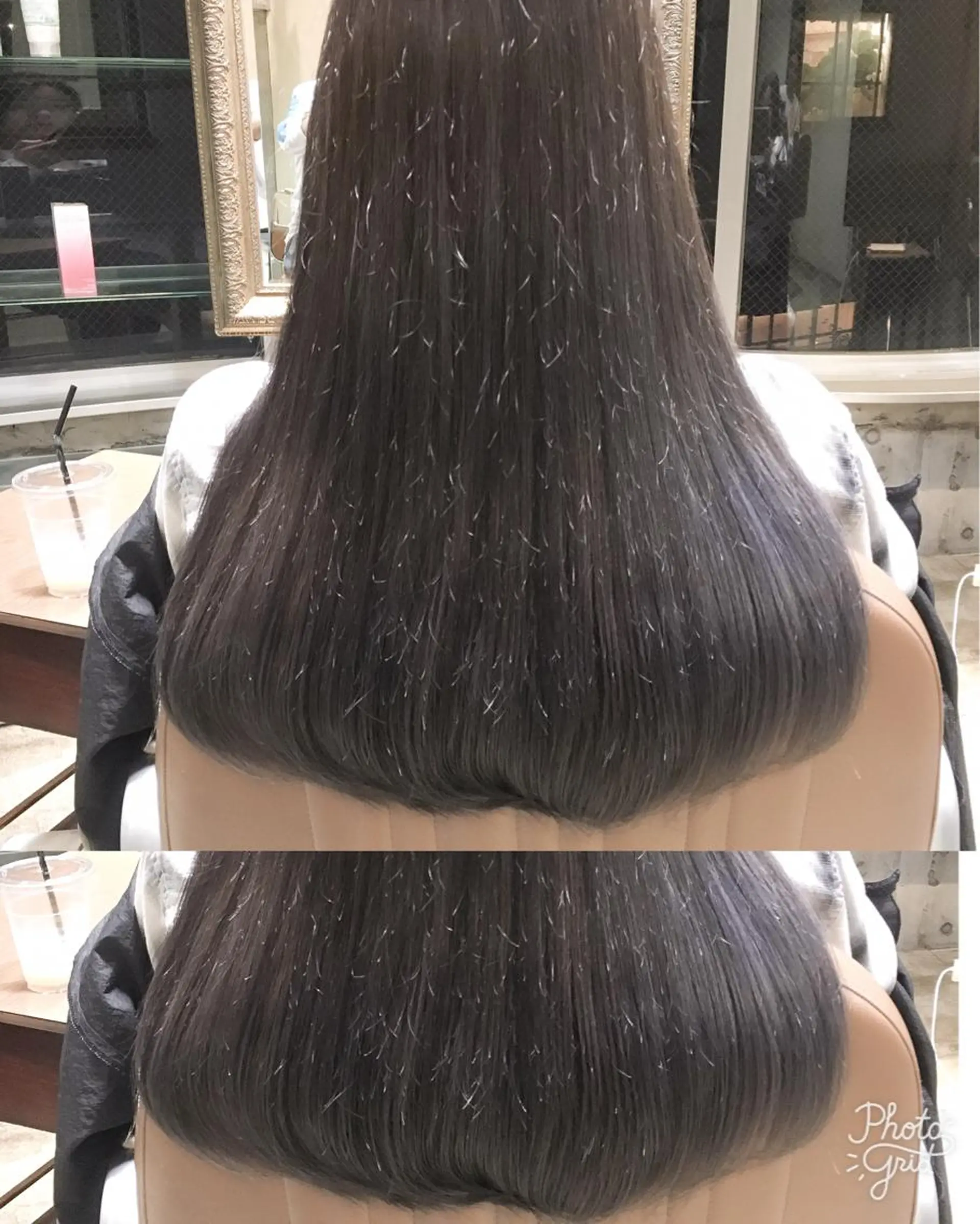 ロング カラー グレージュ 北條 優輝のヘアスタイル