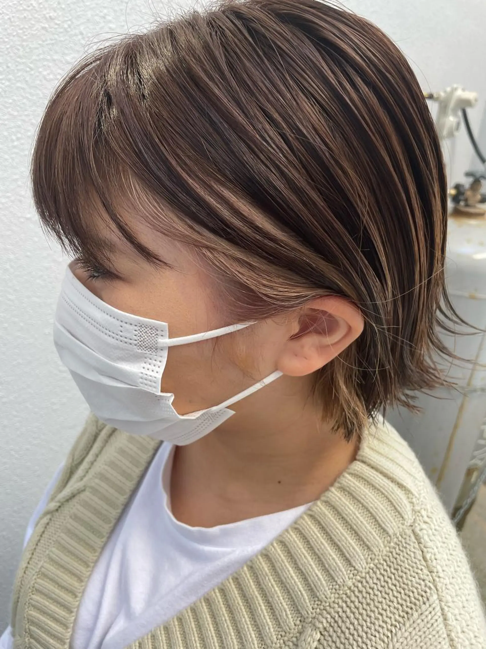 ショート 切りっぱなしボブ ショートボブ 丸みショート ミストバング ボブ C’LD hair  produce /シールドヘア所属・モテ髪/ボブ/ショー ト/アダチフウトのヘアスタイル