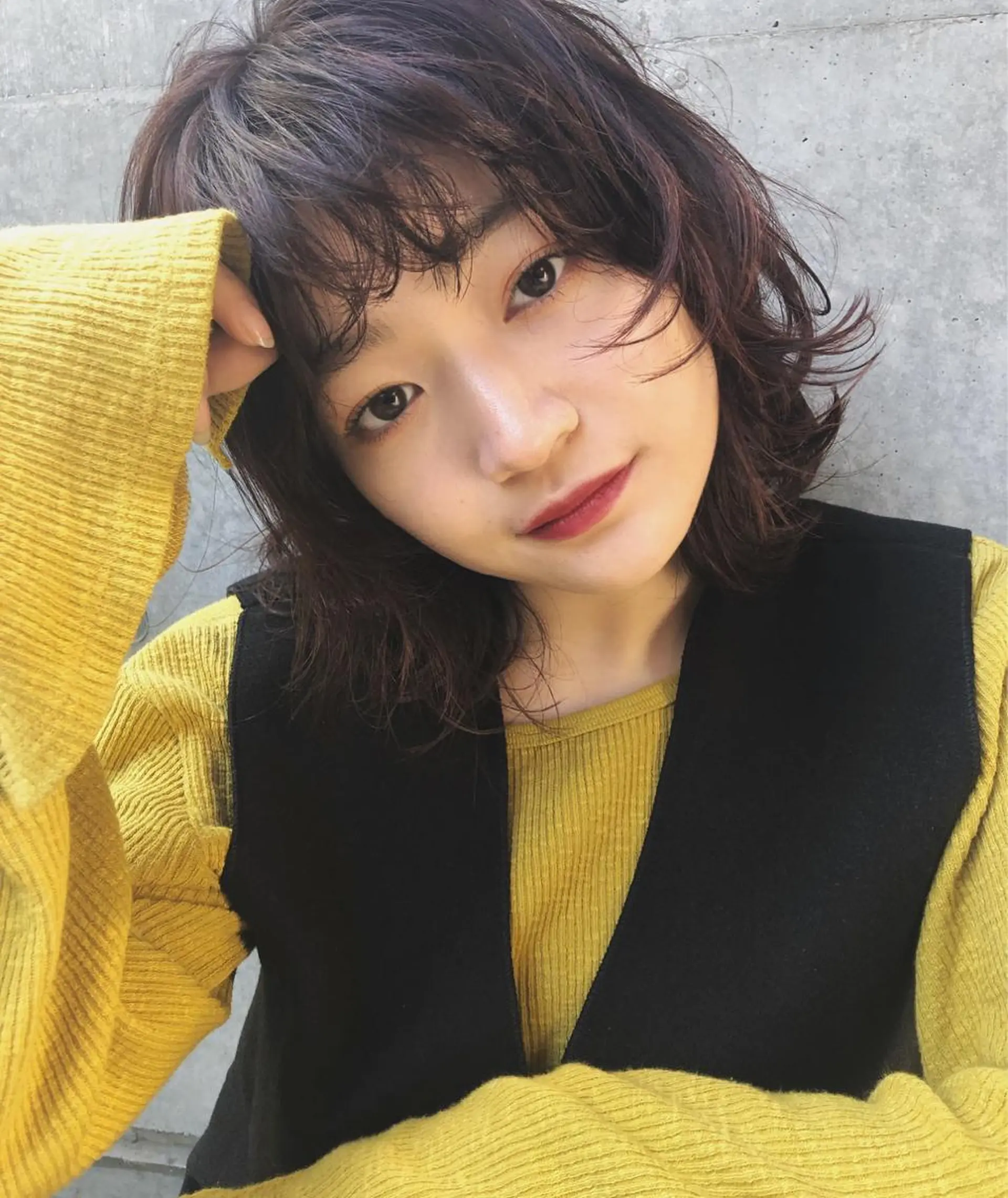 ミディアム カラー プレイングカラー🤍 細めハイライトのヘアスタイル