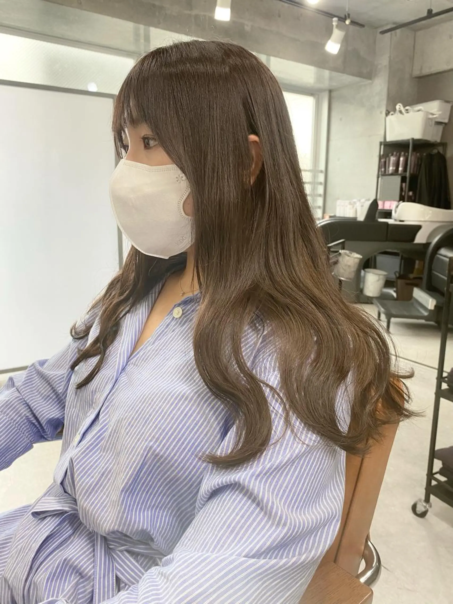 セミロング カラー ヘアアレンジ ヘアカラー トリートメント ヘアセット 🌷FUKA🌷 まろやかハイトーンのヘアスタイル