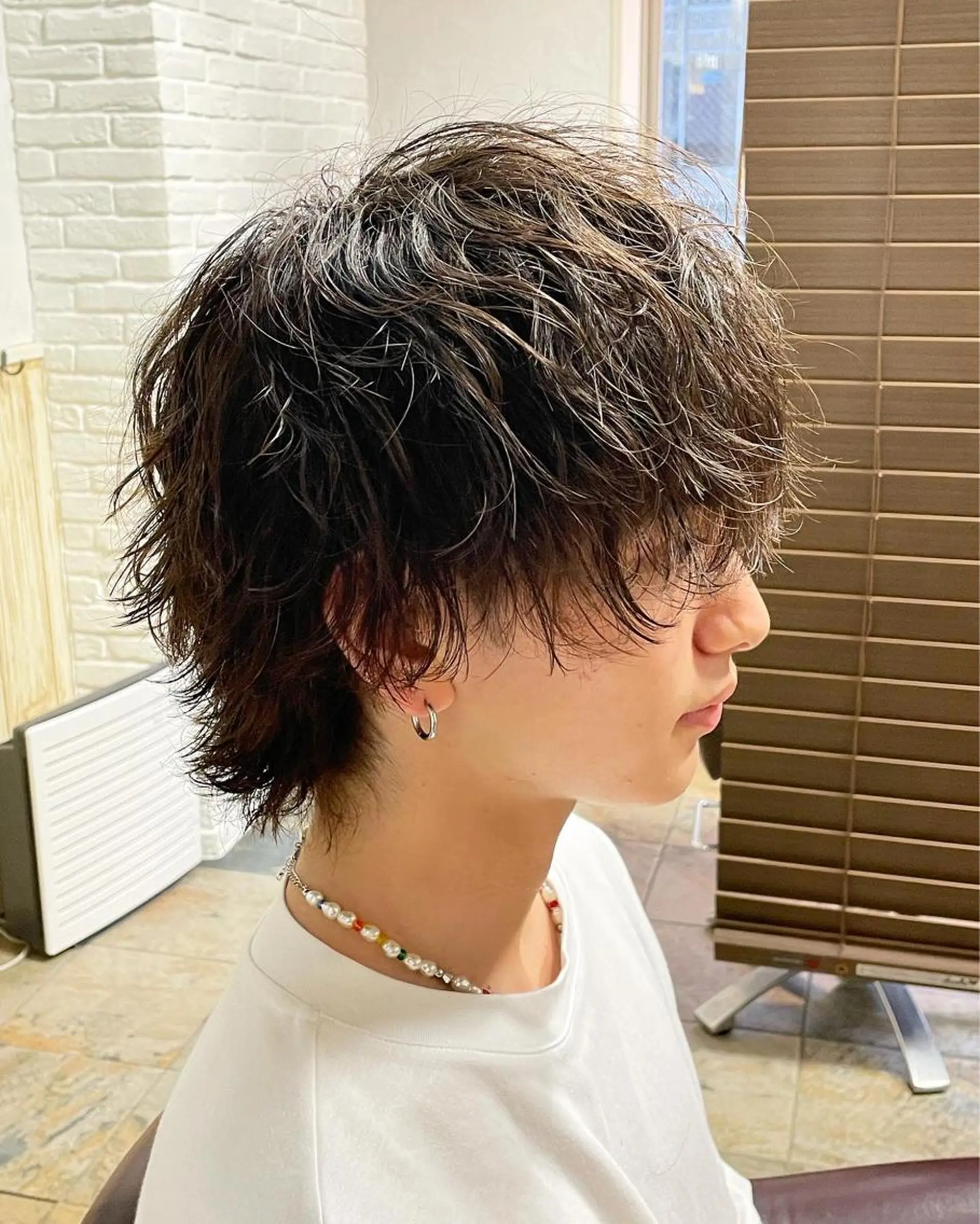メンズ マッシュウルフ マッシュ メンズウルフカット ウルフカット カット 榎戸 怜真のヘアスタイル