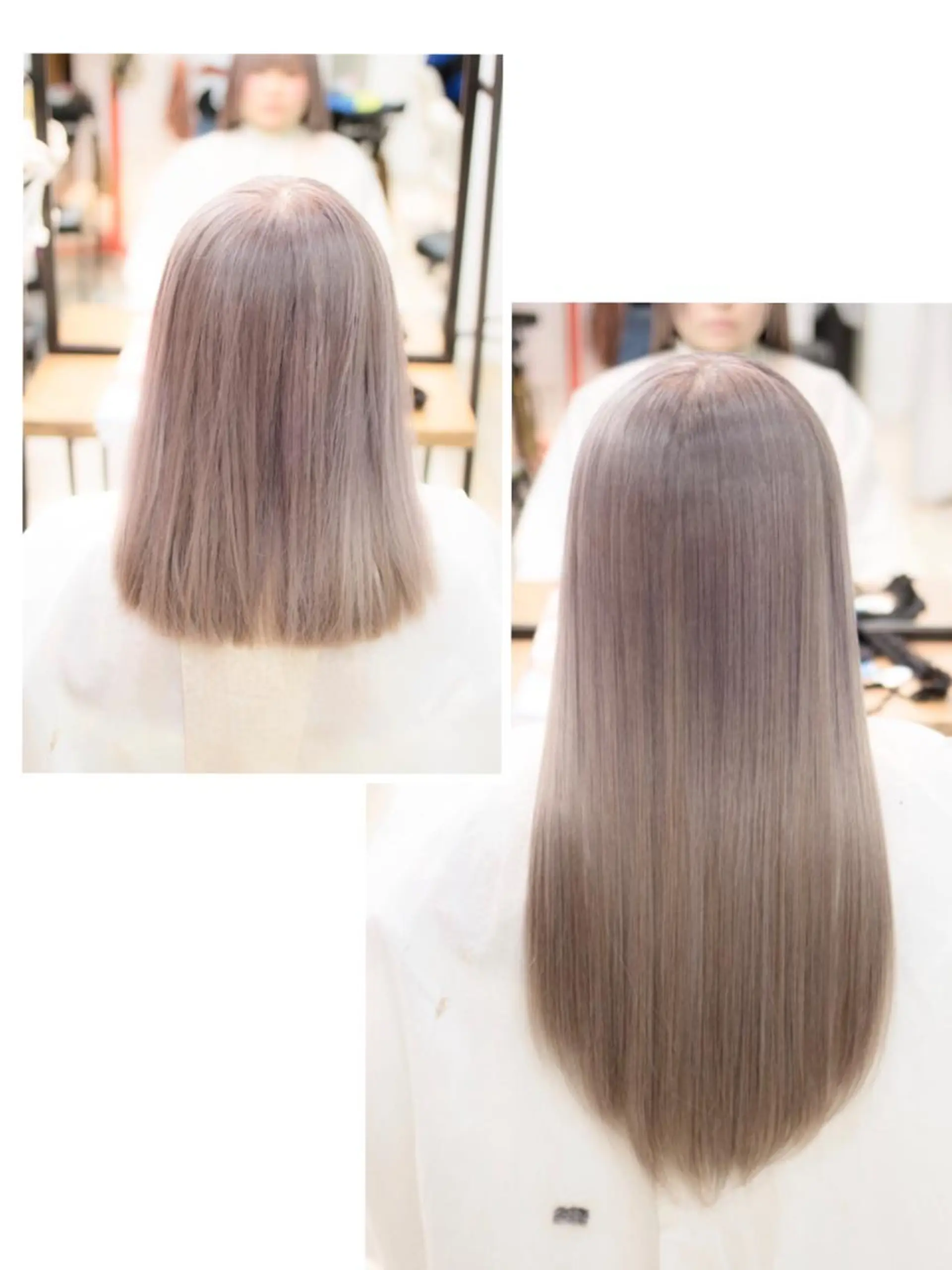 セミロング カラー ヘアアレンジ シールエクステ エクステ FÜRSTIN所属・西村大悟 ブリーチ縮毛矯正のヘアスタイル
