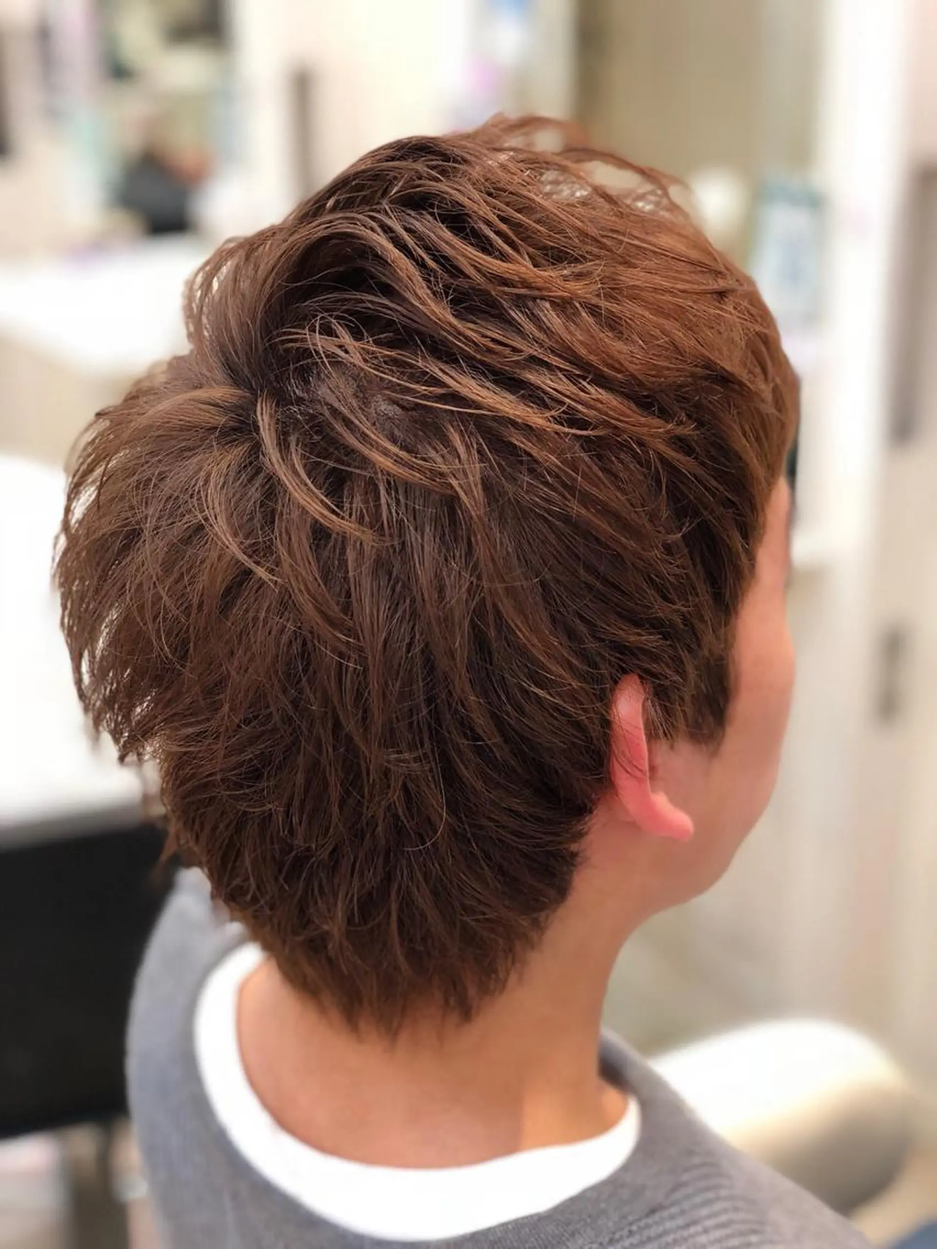 ショート カラー メンズ アッシュ カット ダメージレス 桧山店長のヘアスタイル
