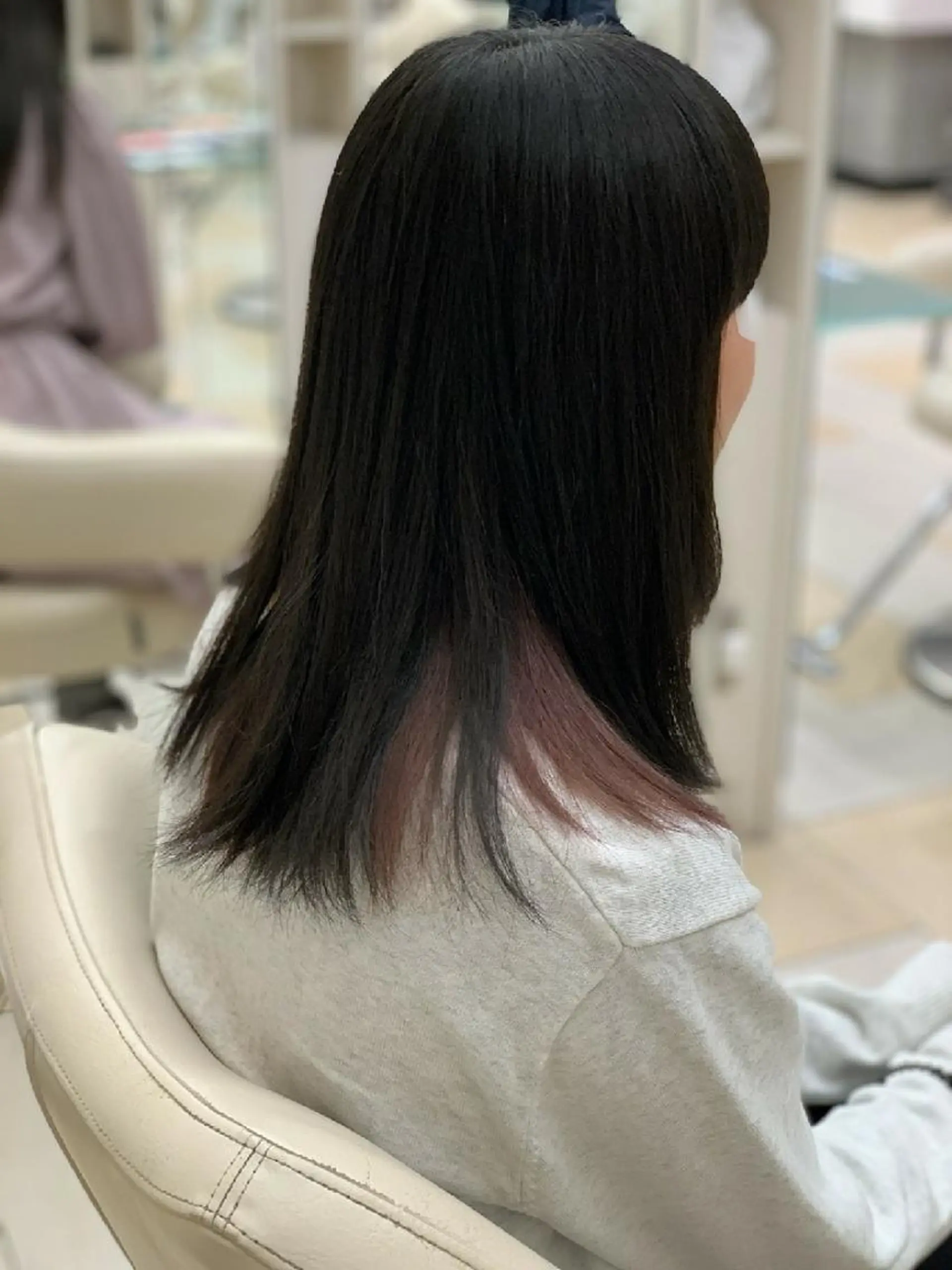 カラー セミロング ブリーチ インナーカラー ピンクカラー ヘアカラー トリートメント 増田 龍太のヘアスタイル