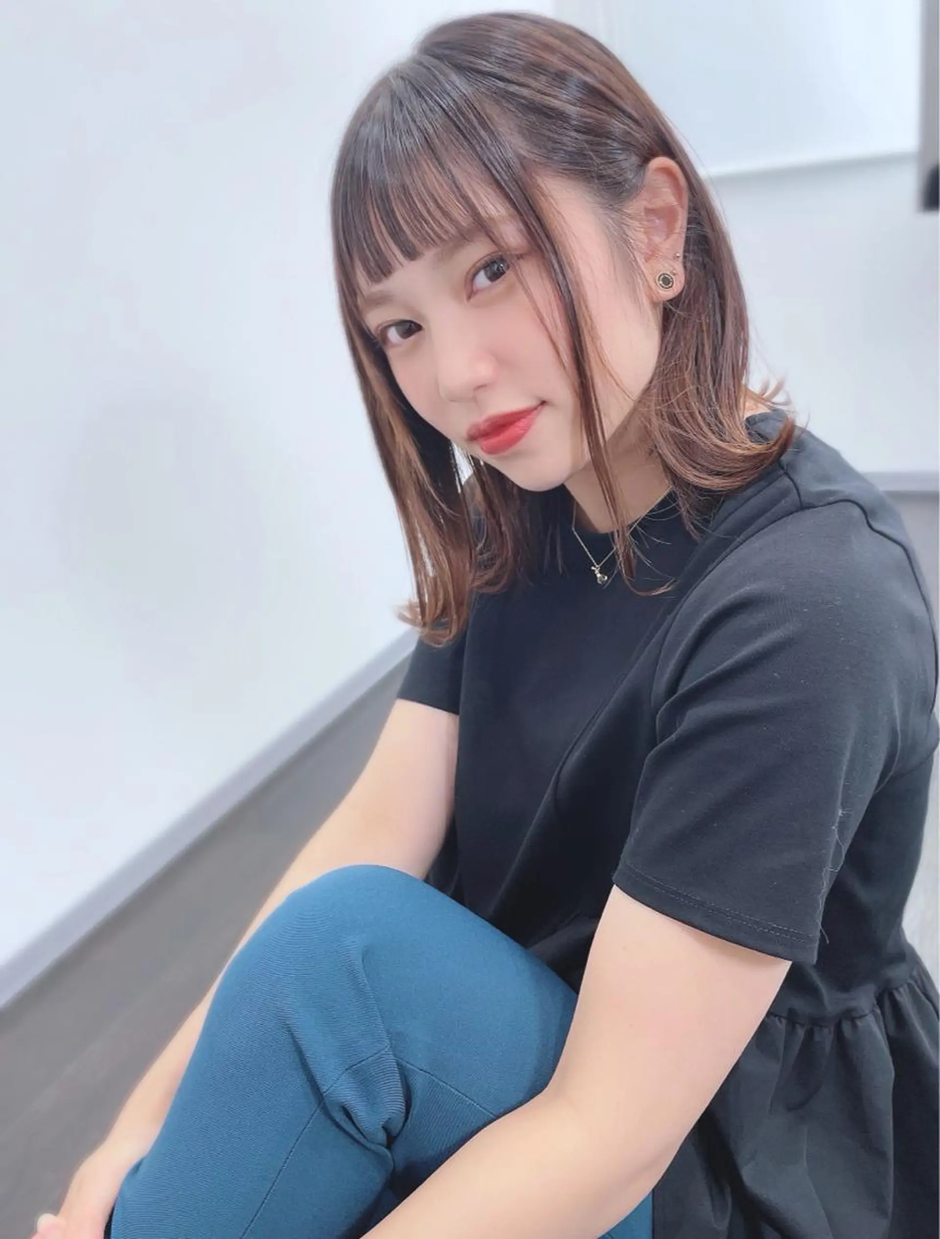 セミロング 髪質改善 縮毛矯正 トリートメント 柿本拓【全席完全個室 ログネオン】のヘアスタイル