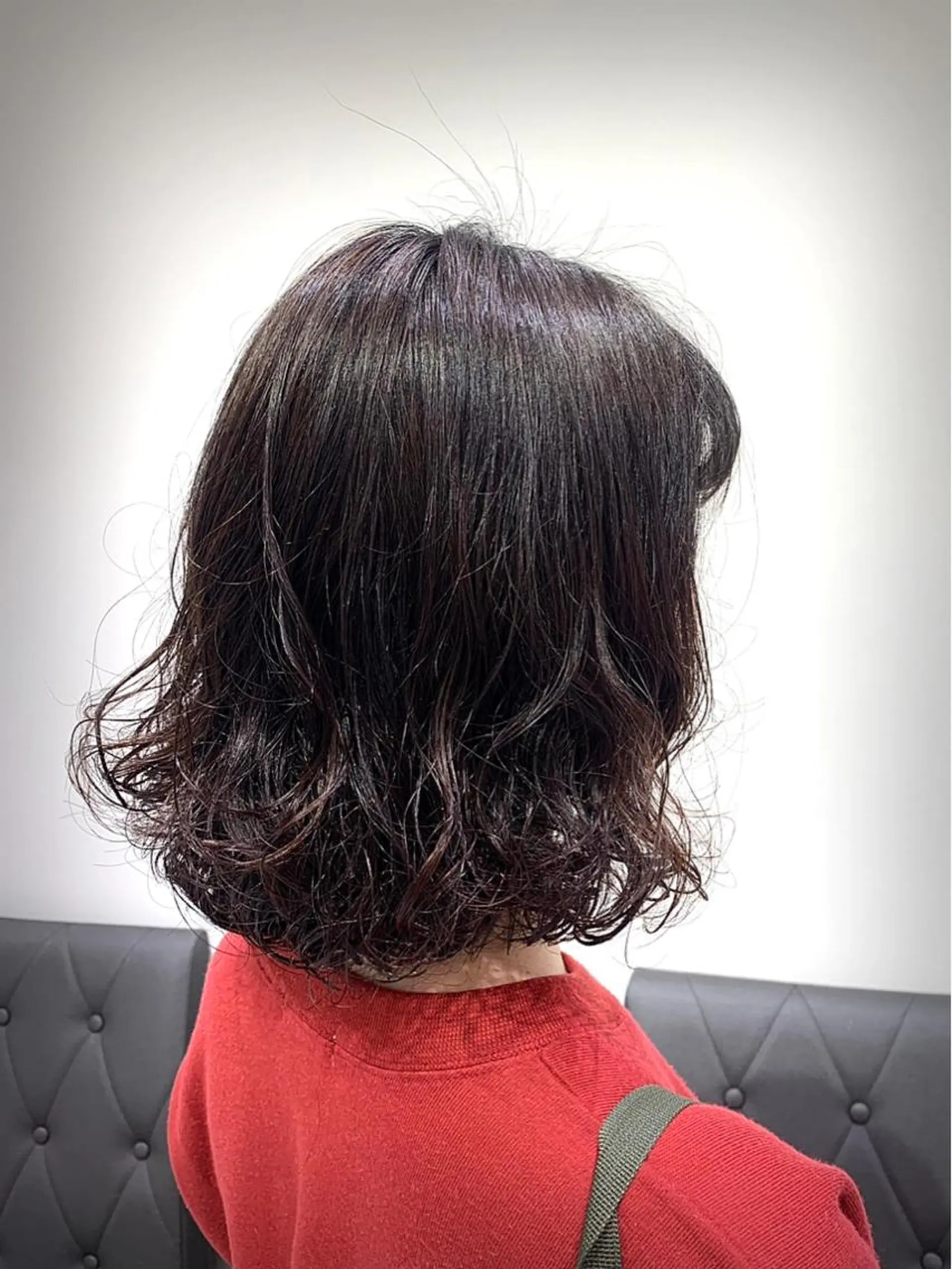 ミディアム パーマ ミディアムパーマ デジタルパーマ 【デザインカラー】 粥川佳日望のヘアスタイル