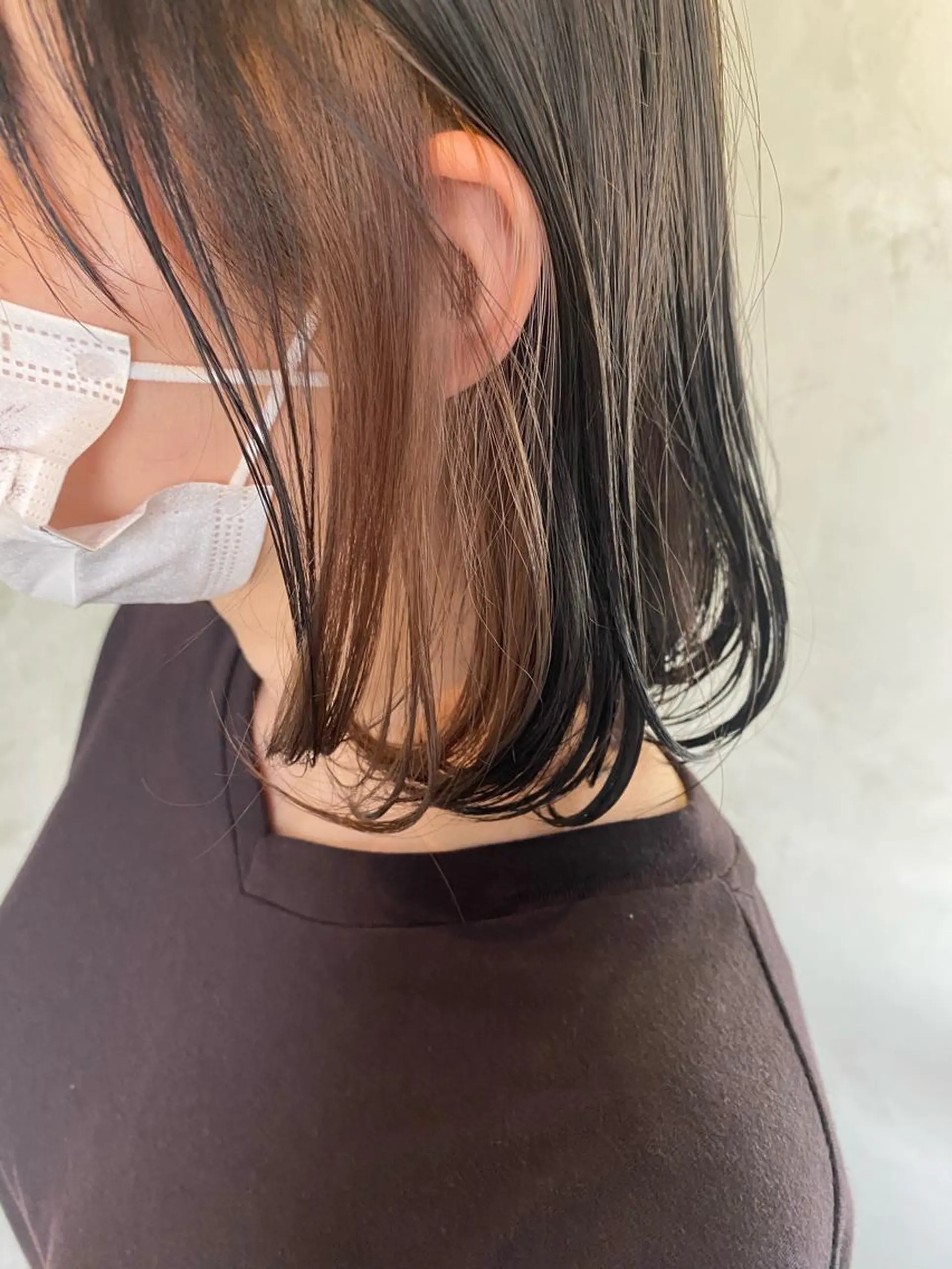 ショート カラー ヘアアレンジ ヘアカラー 切りっぱなしボブ/ デザインカラー店長のヘアスタイル